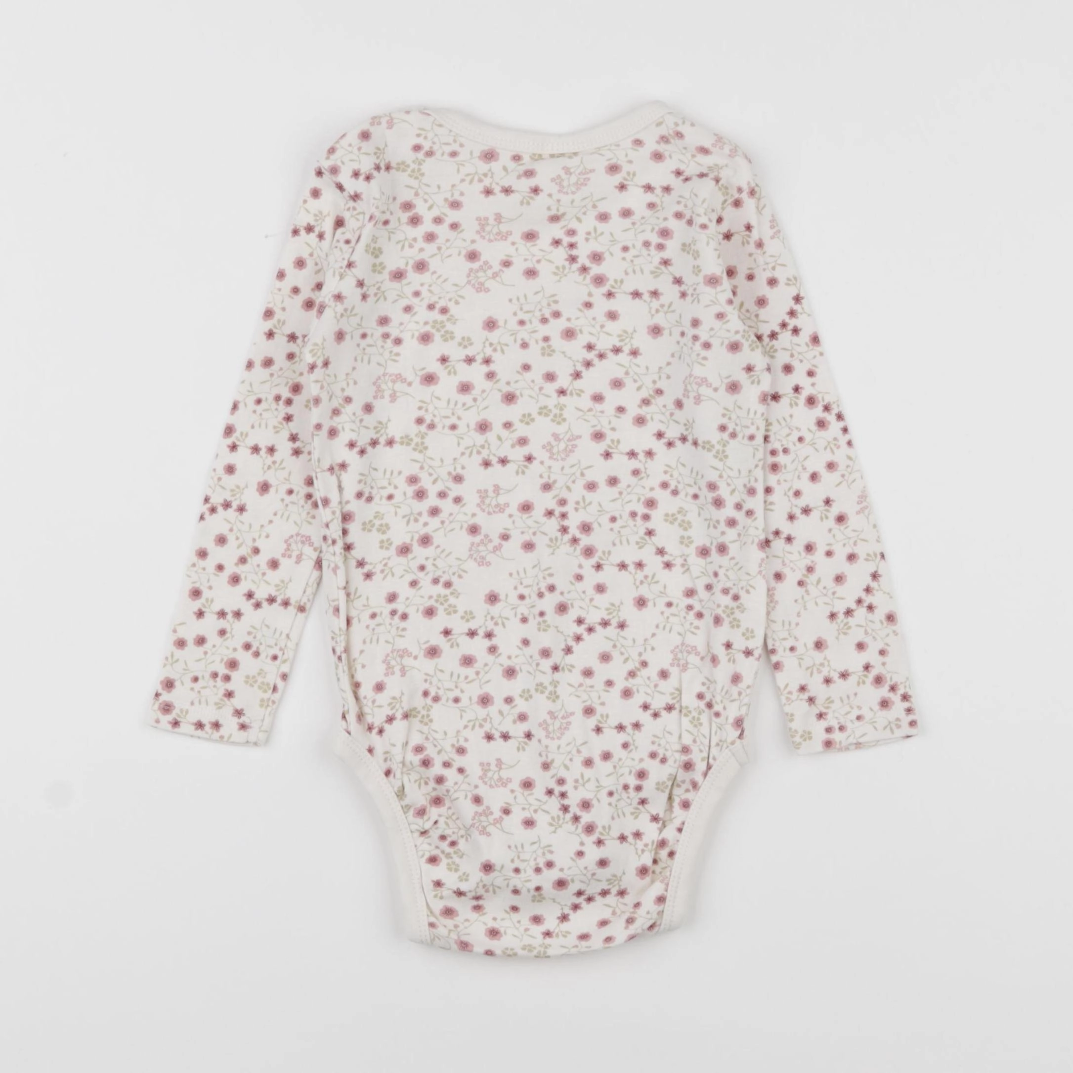 H&M - body beige, rose - 12/18 mois