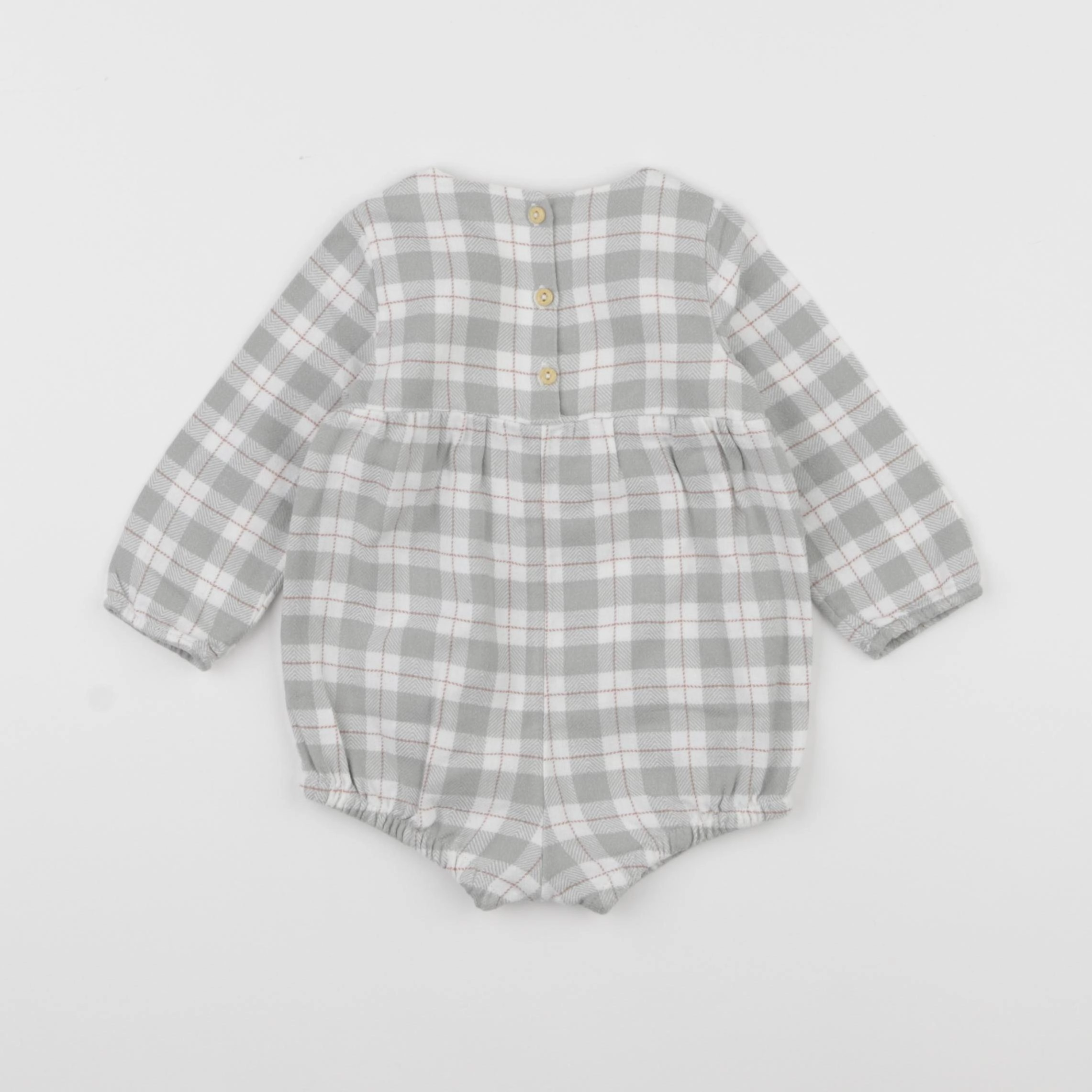 H&M - combinaison gris, blanc - 3/6 mois