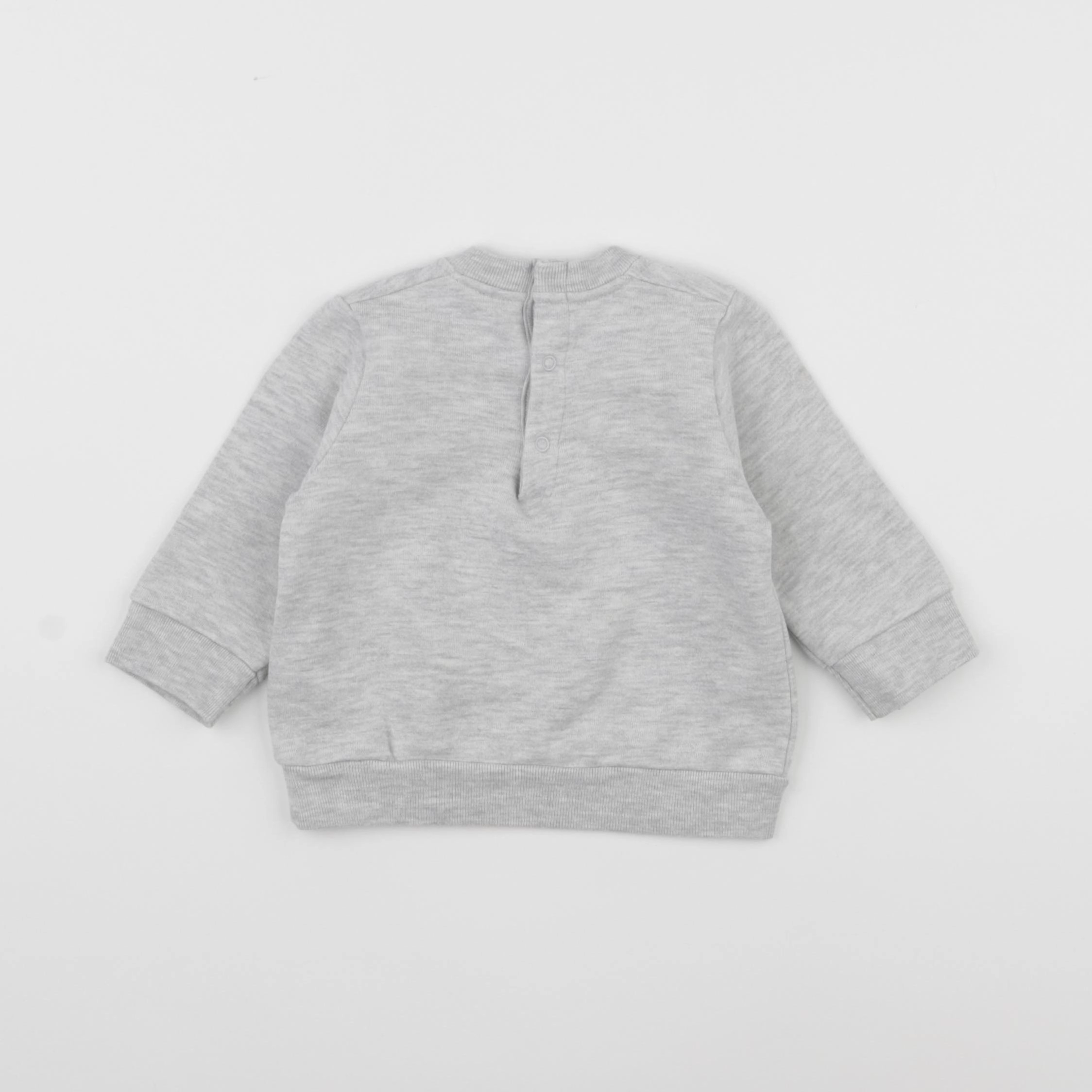 Petit Bateau - sweat gris - 6 mois