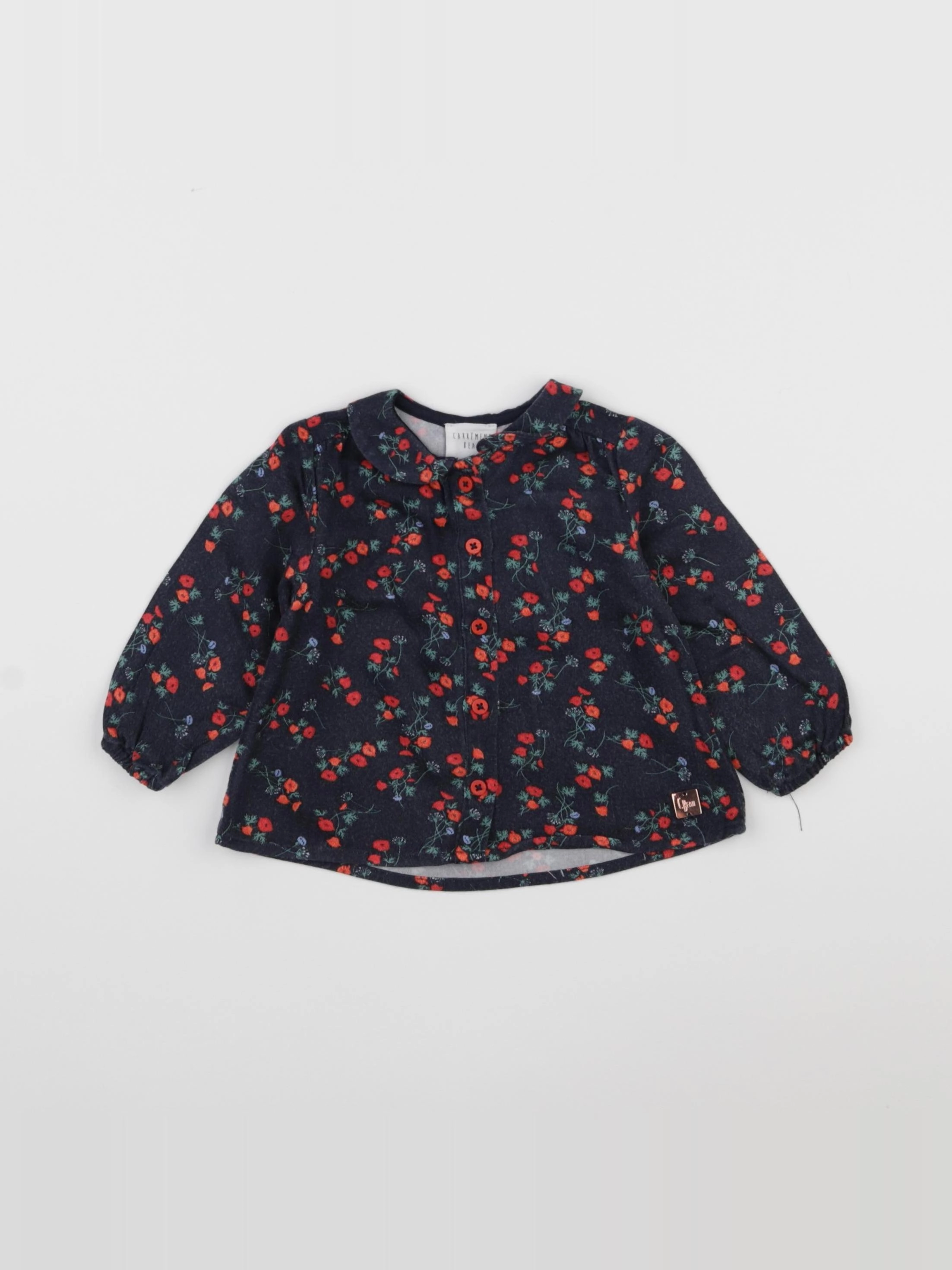 Carrément Beau - blouse bleu - 6 mois