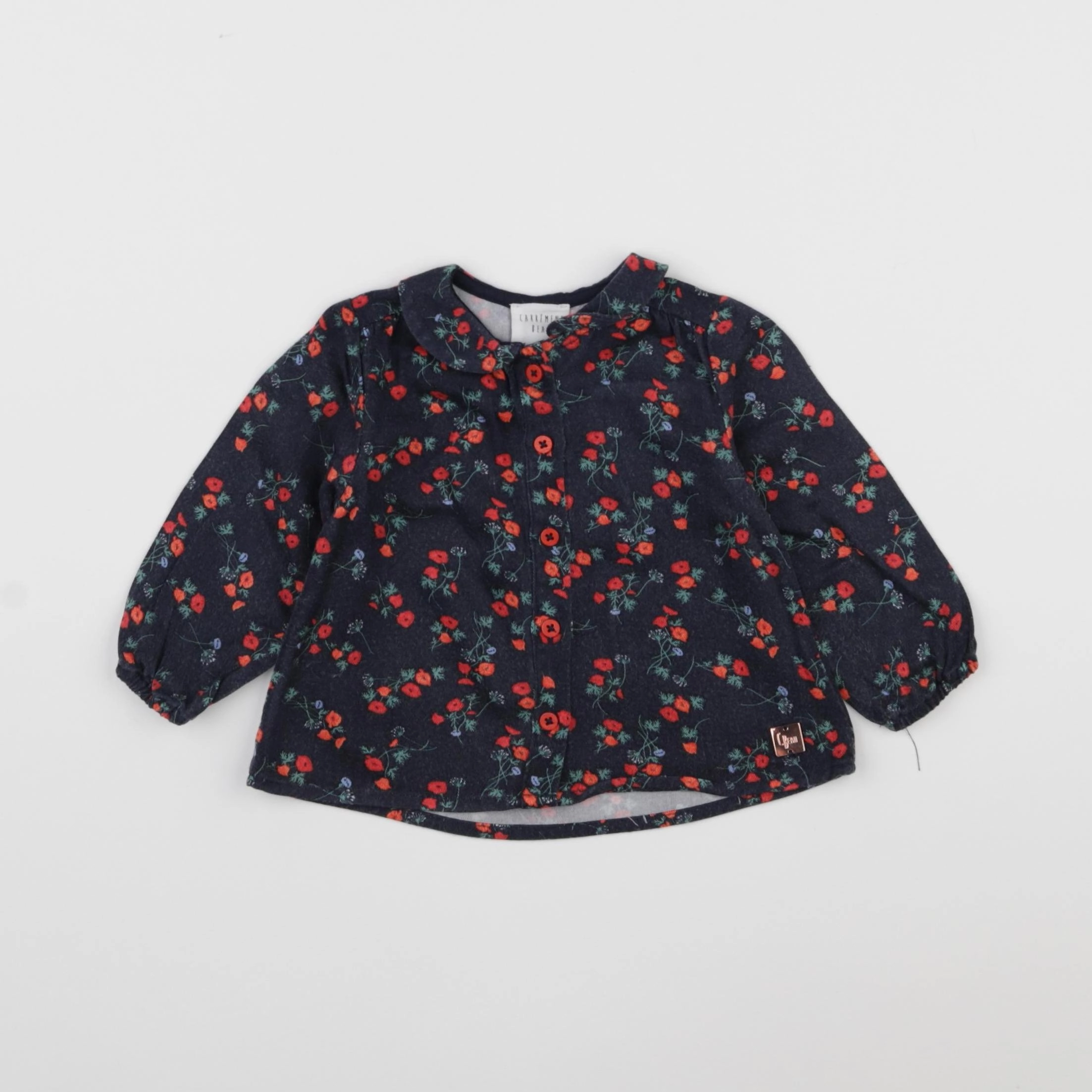 Carrément Beau - blouse bleu - 6 mois