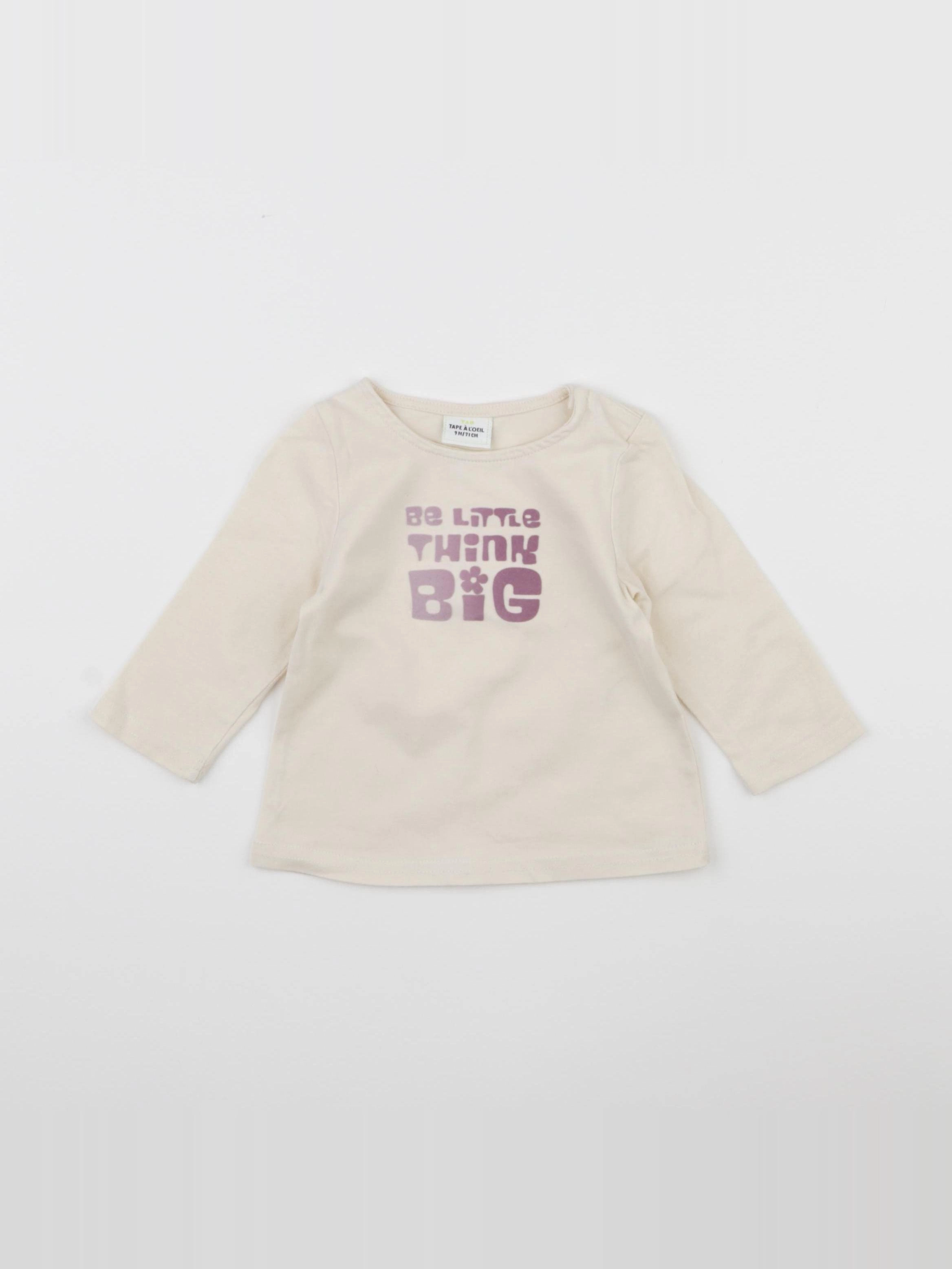 Tape à l'oeil - tee-shirt beige - 9 mois