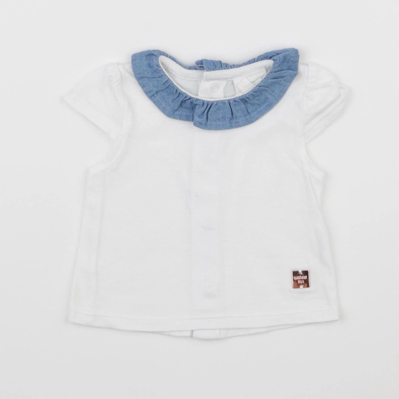 Carrément Beau - tee-shirt blanc - 3 mois