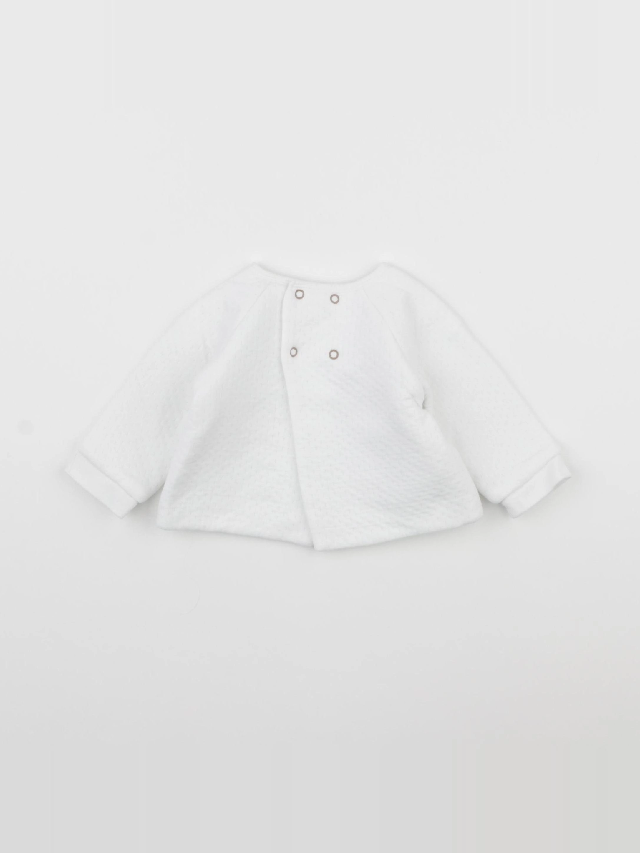 Boutchou - sweat blanc - 3 mois