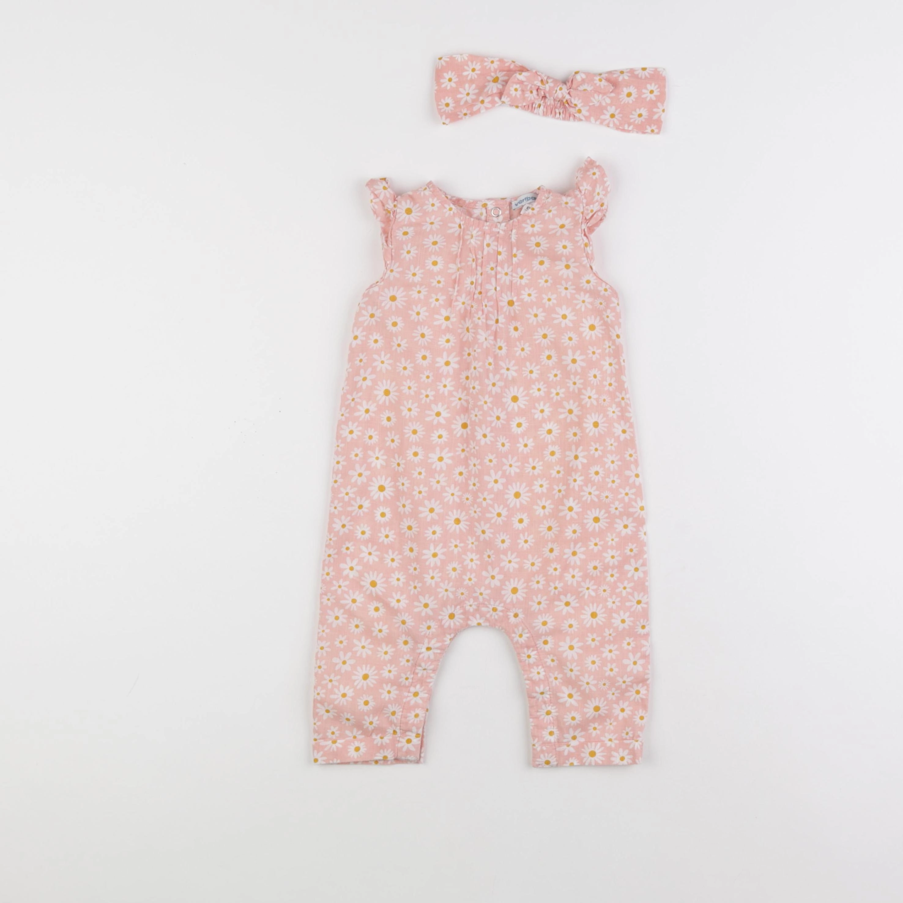 Vertbaudet - combinaison rose - 6 mois