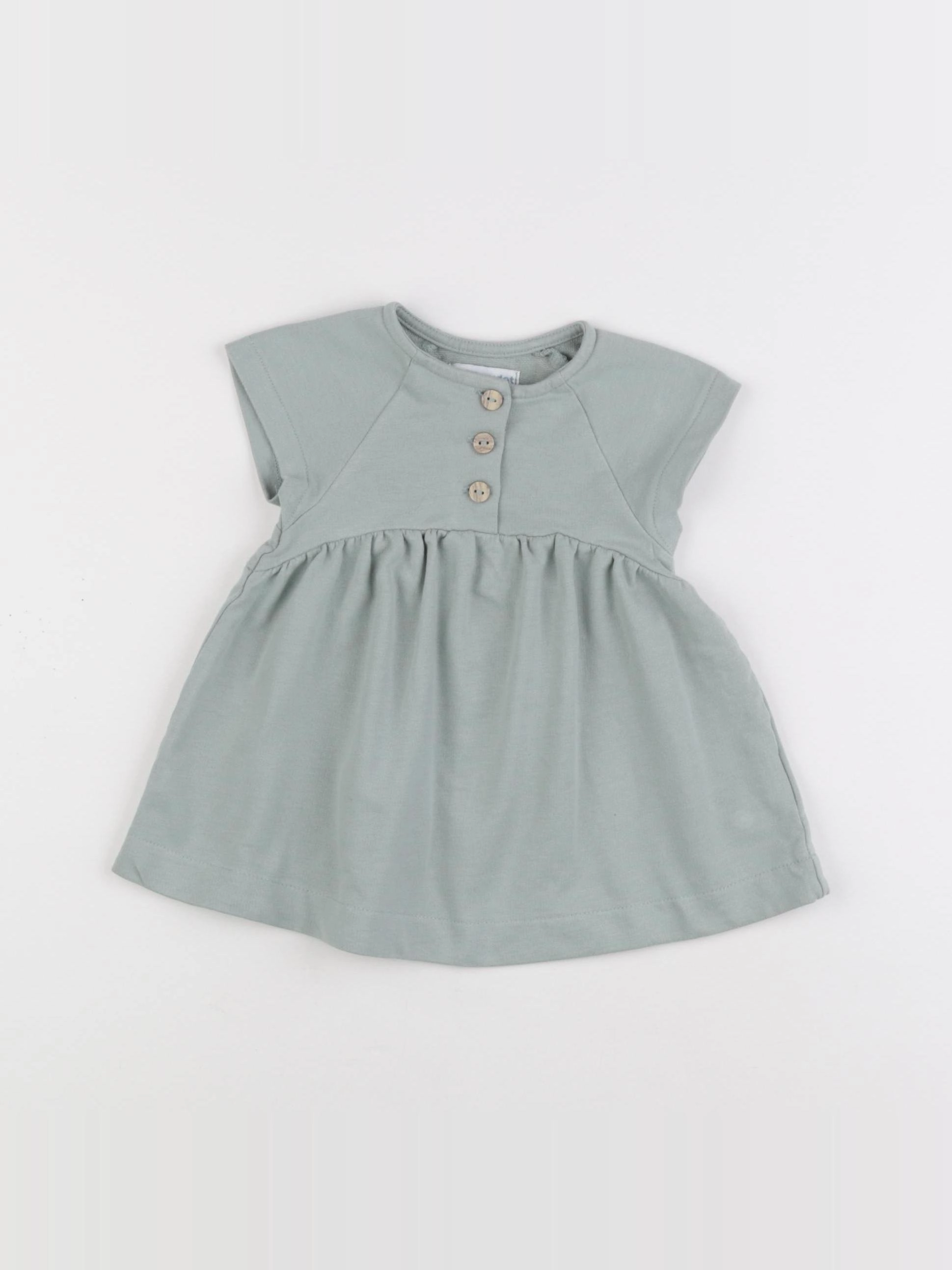 Vertbaudet - robe vert - 6 mois