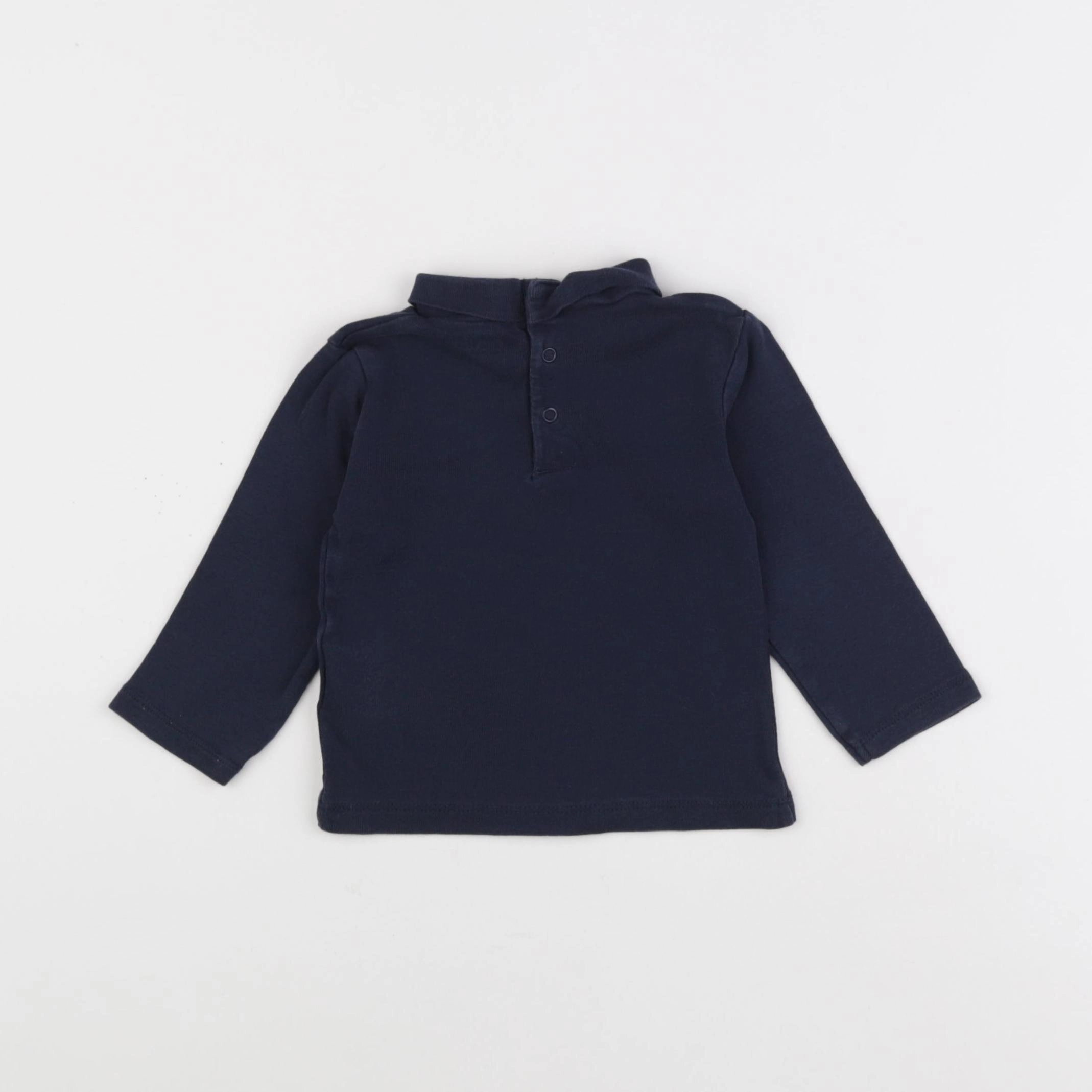 Vertbaudet - sous-pull bleu - 12 mois