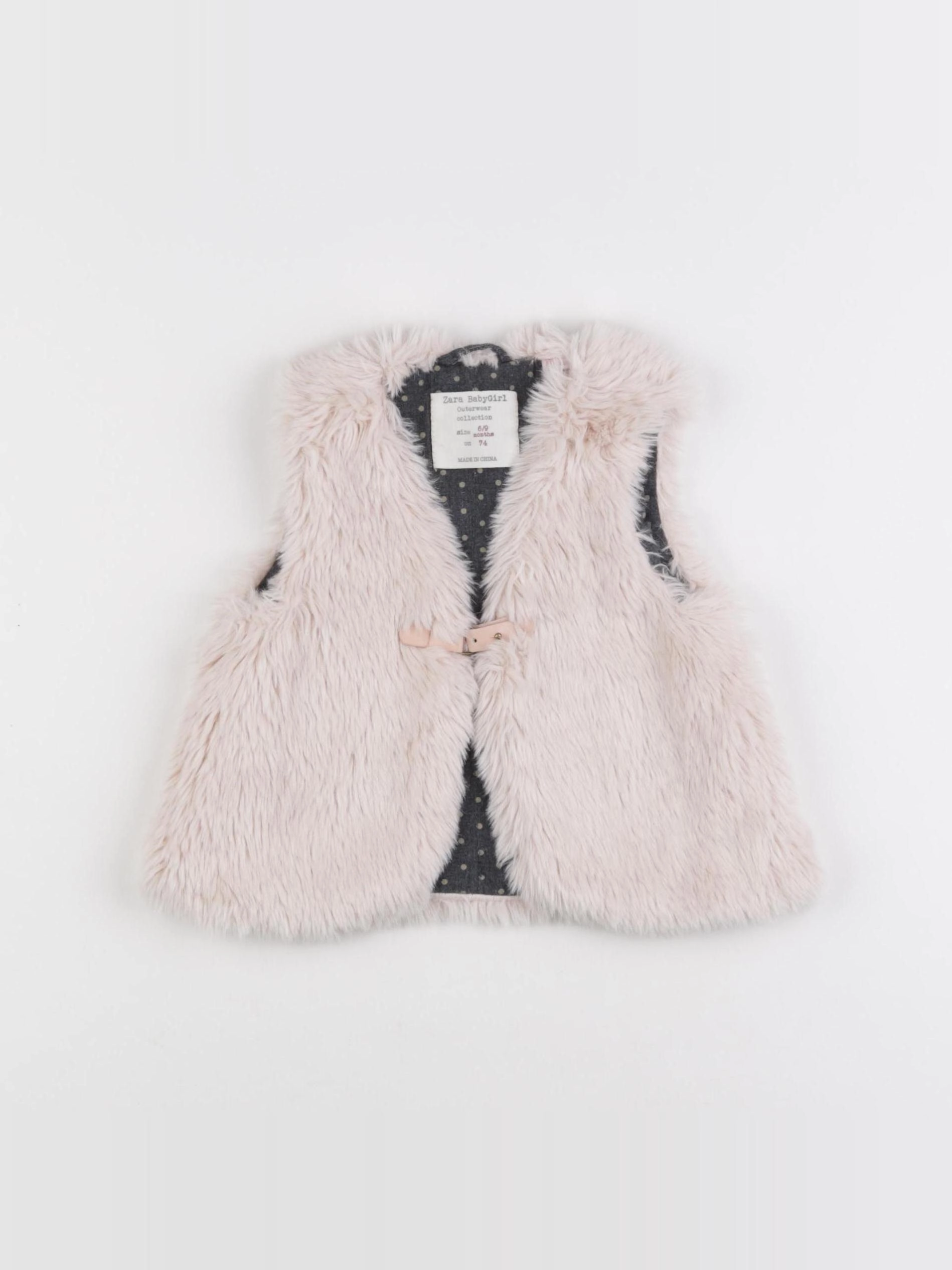 Zara - gilet rose - 6/9 mois