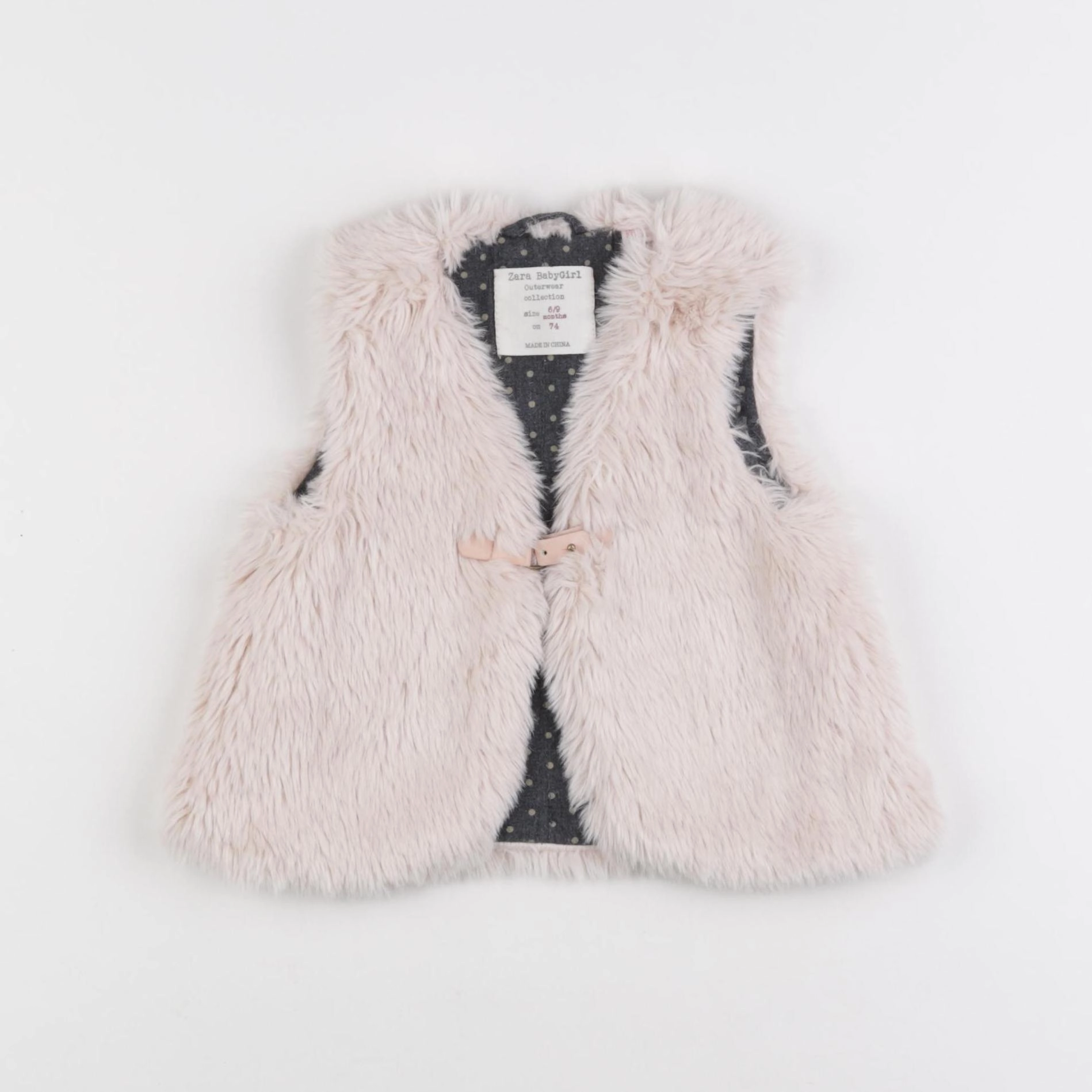 Zara - gilet rose - 6/9 mois