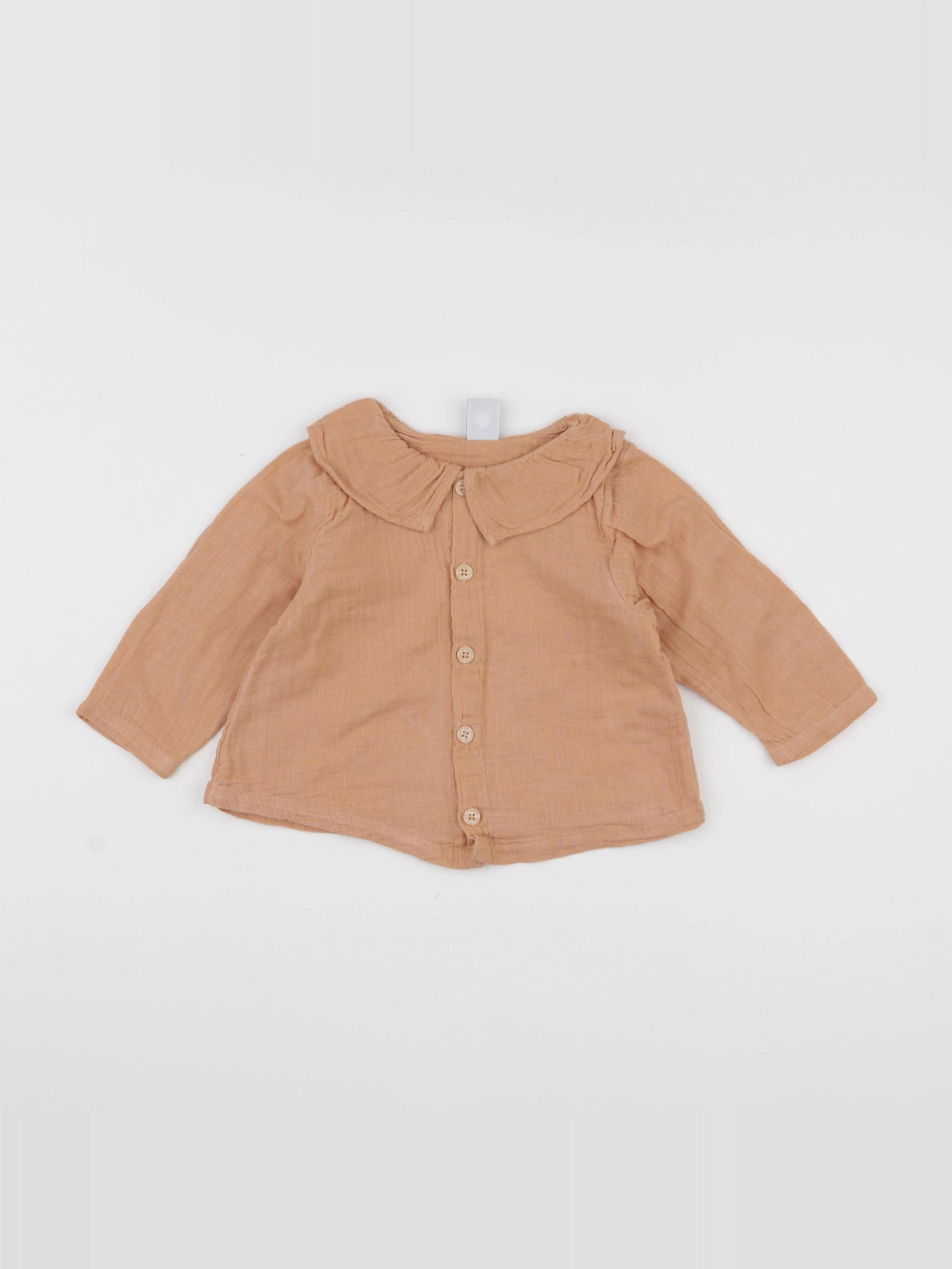 Petit Bateau - blouse marron - 18 mois