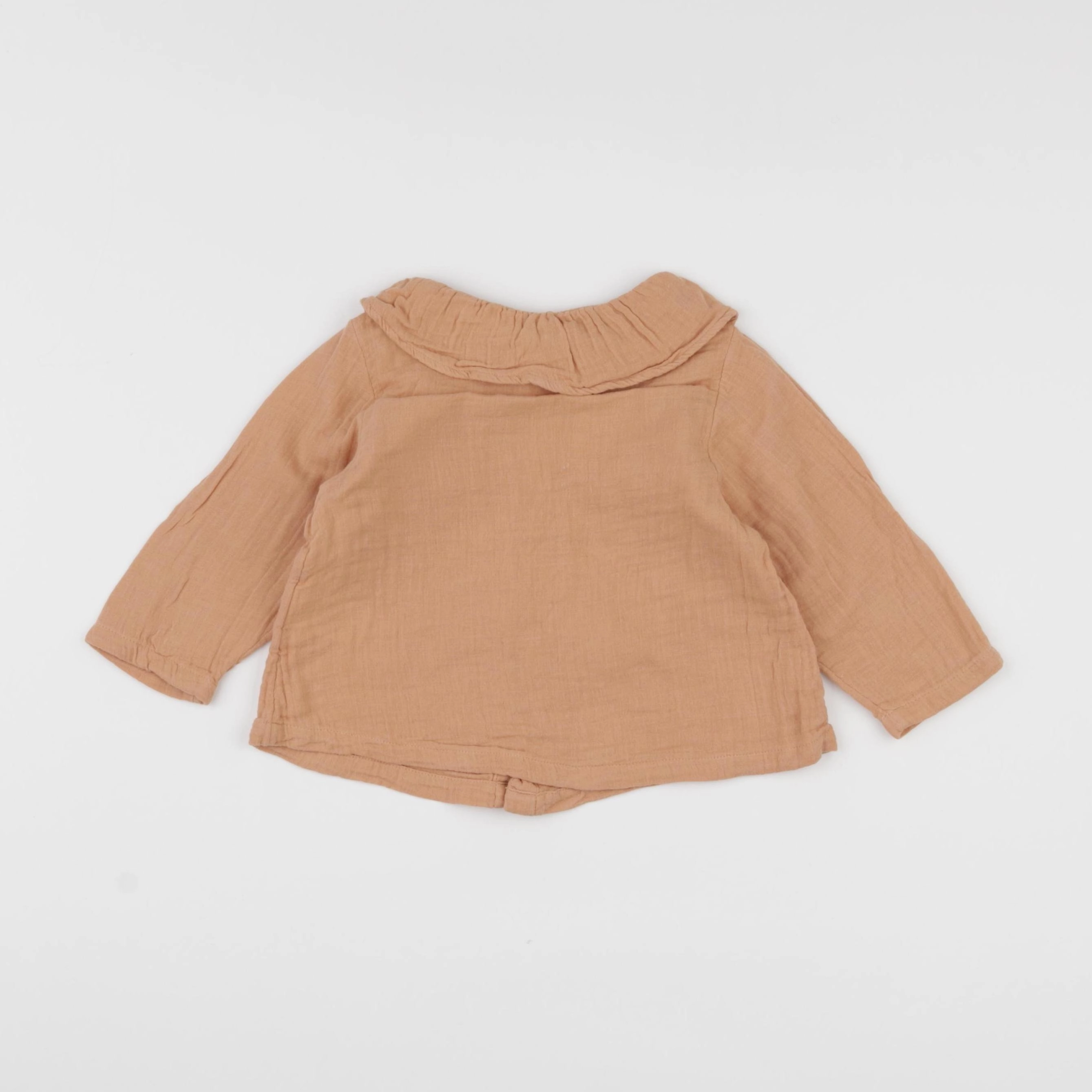 Petit Bateau - blouse marron - 18 mois