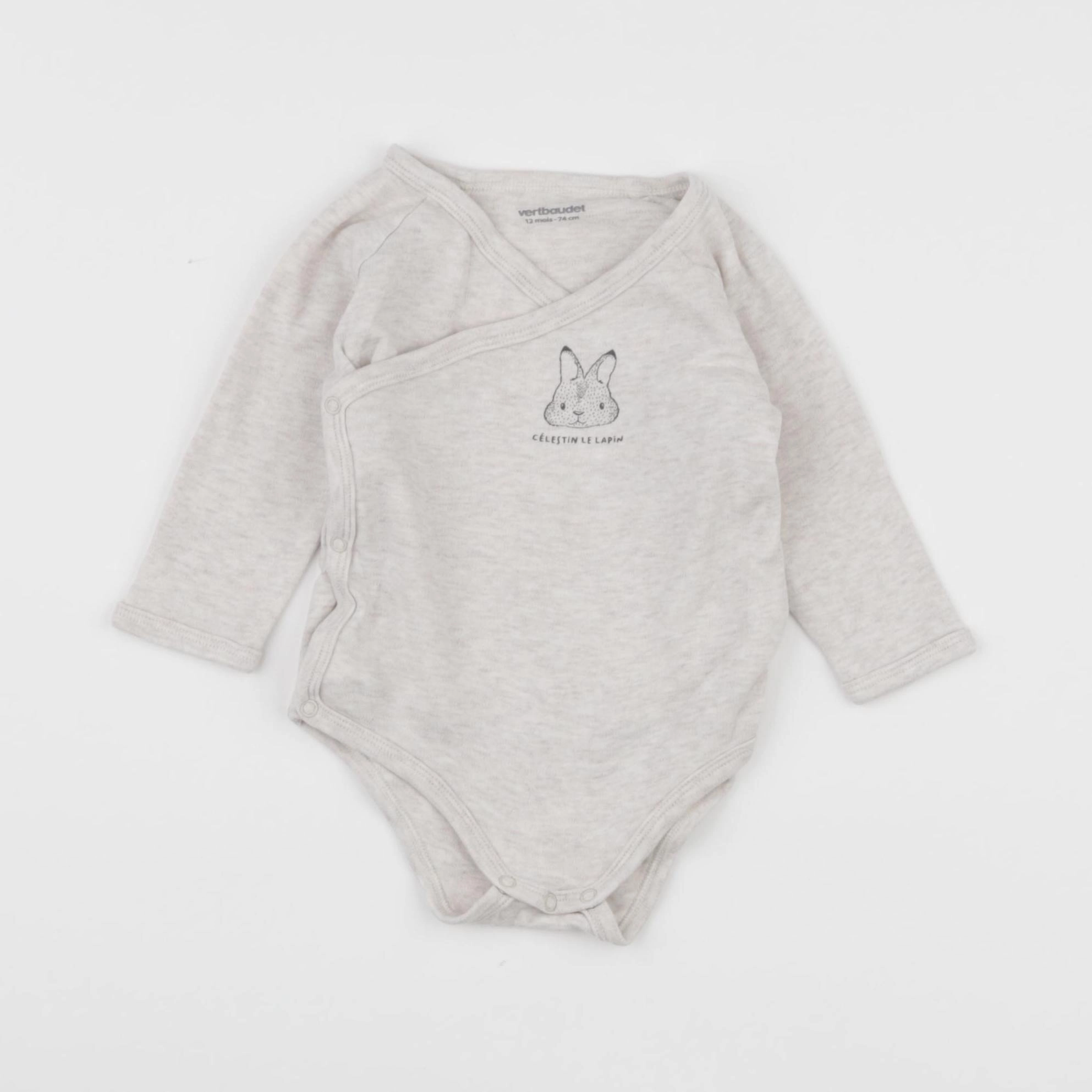 Vertbaudet - body beige - 12 mois