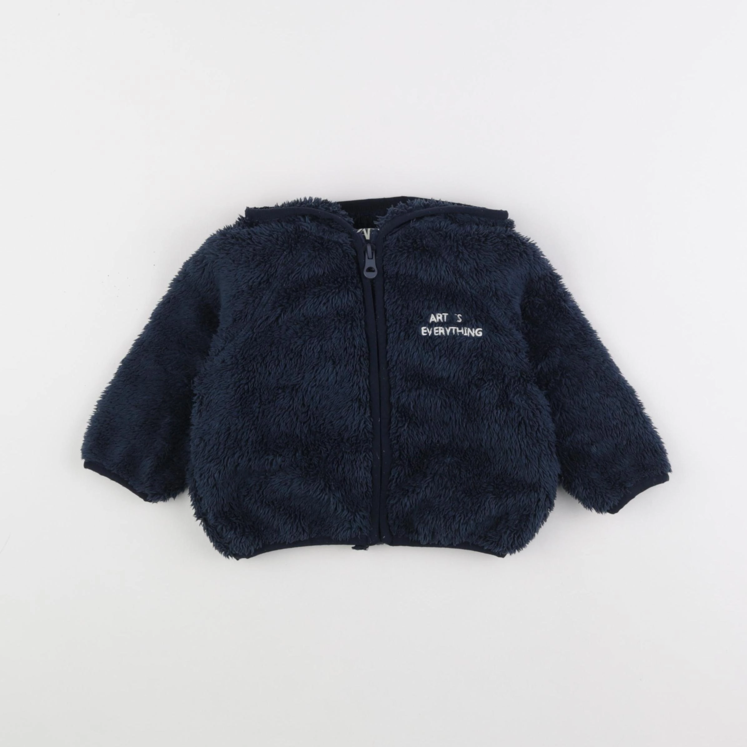 Zara - sweat bleu - 9/12 mois