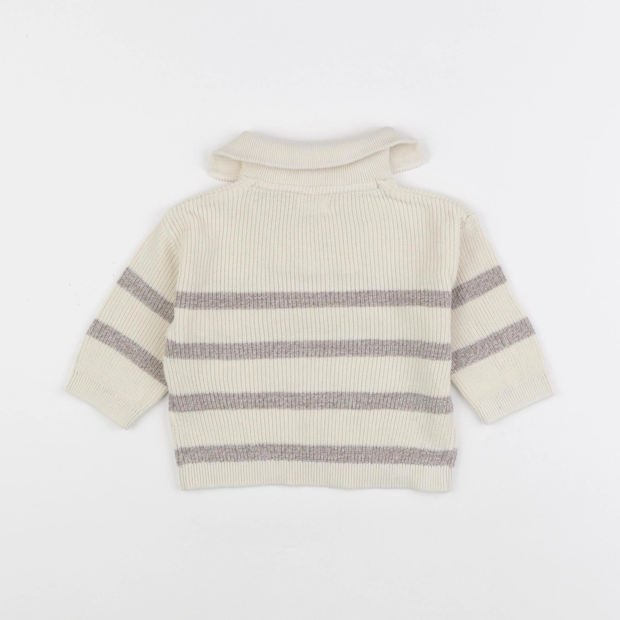 Vertbaudet - pull beige - 9 mois