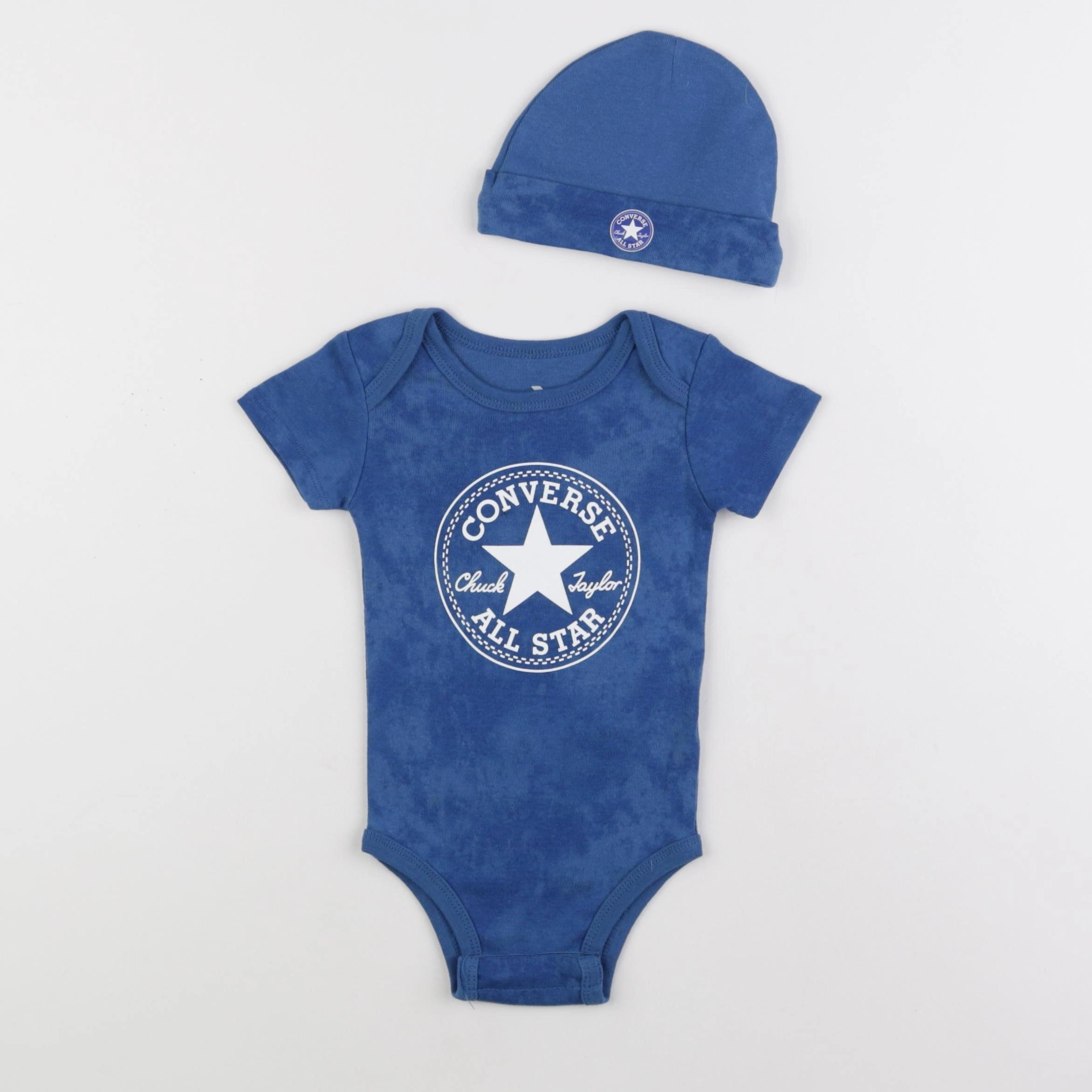 Converse - body bleu - 6/12 mois