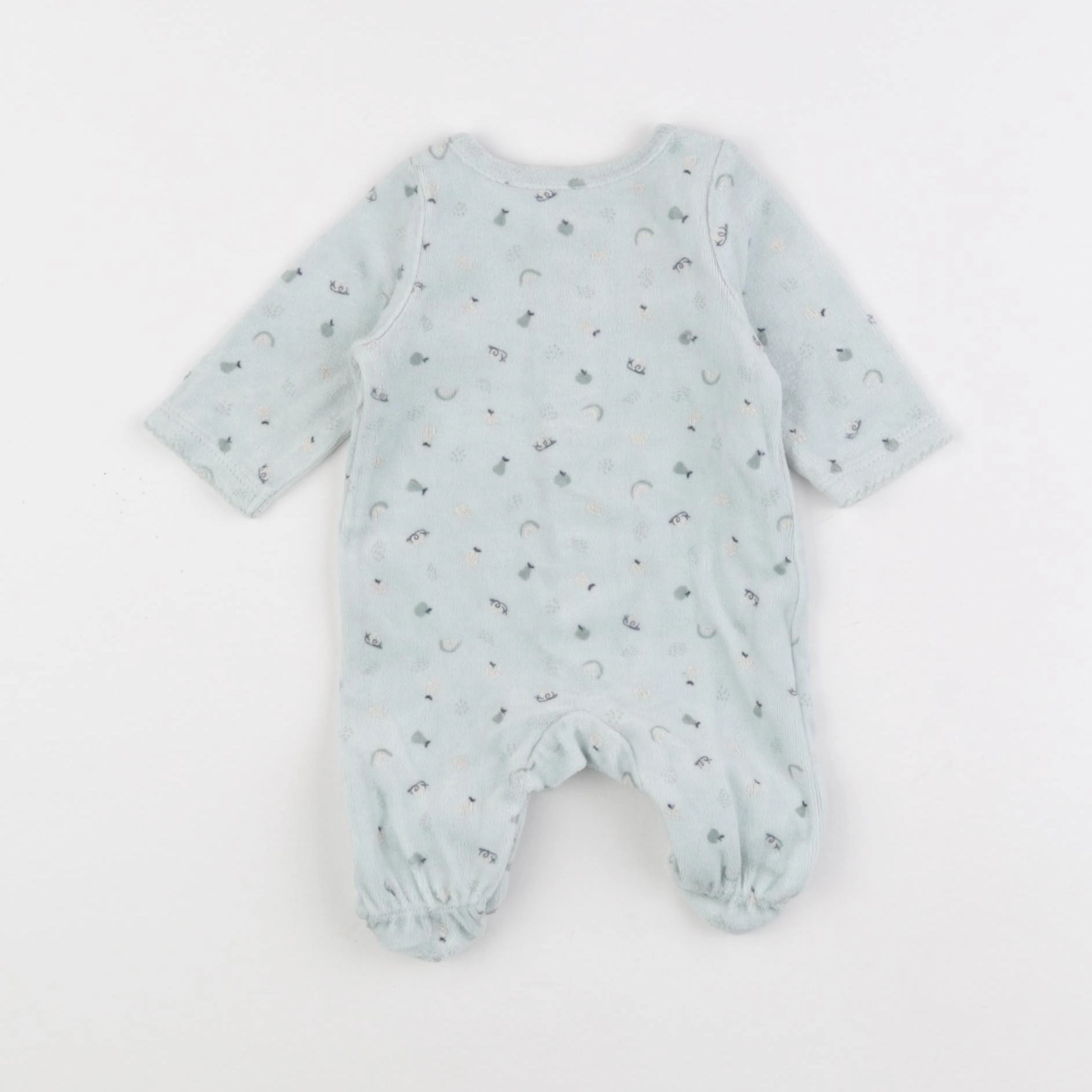 Tape à l'oeil - pyjama velours vert - 0 mois