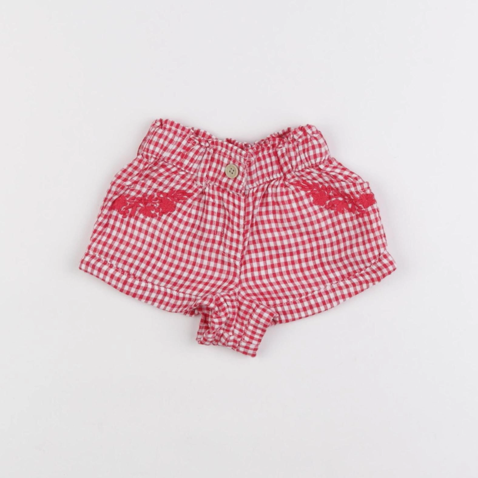 Tape à l'oeil - short blanc, rouge - 3 mois