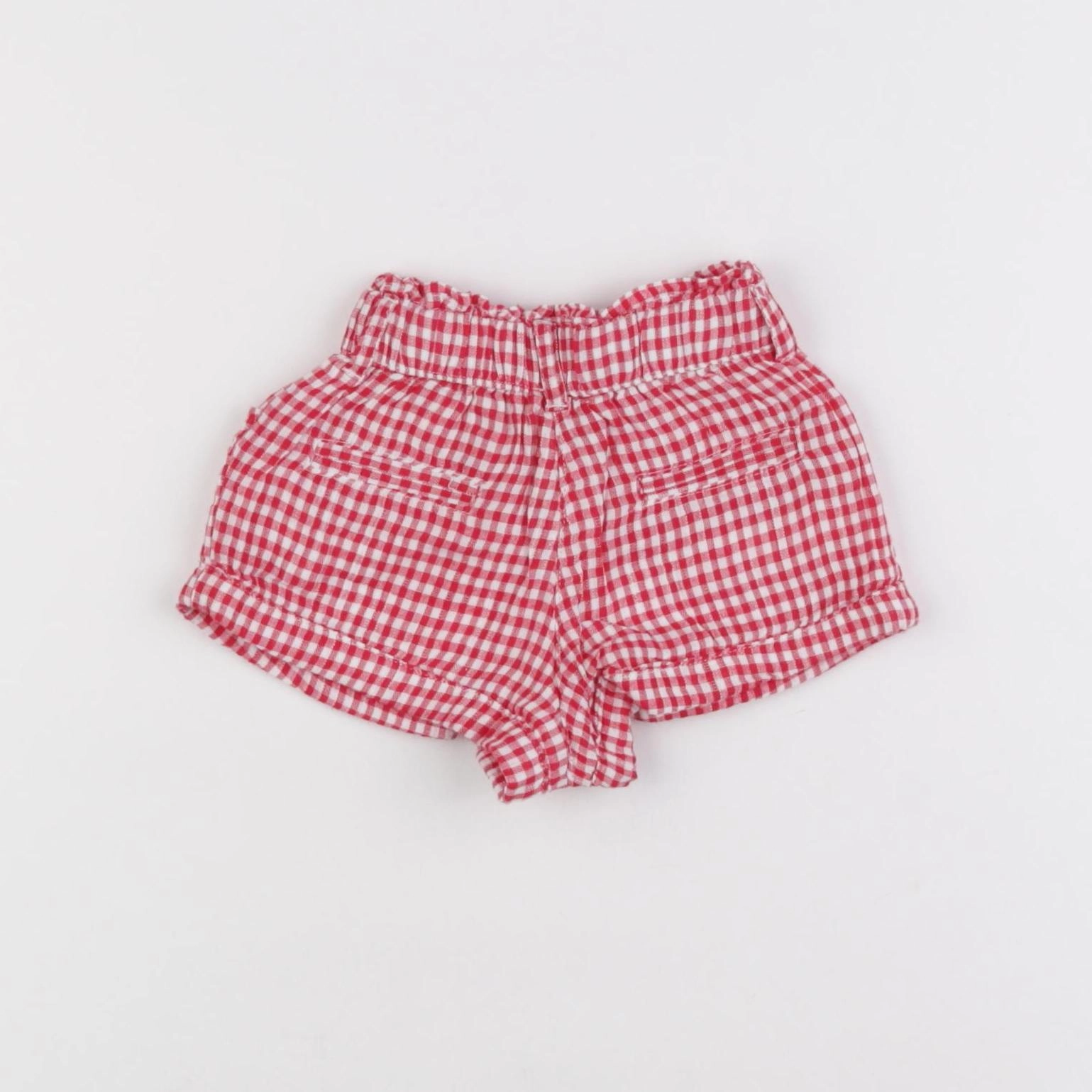 Tape à l'oeil - short blanc, rouge - 3 mois