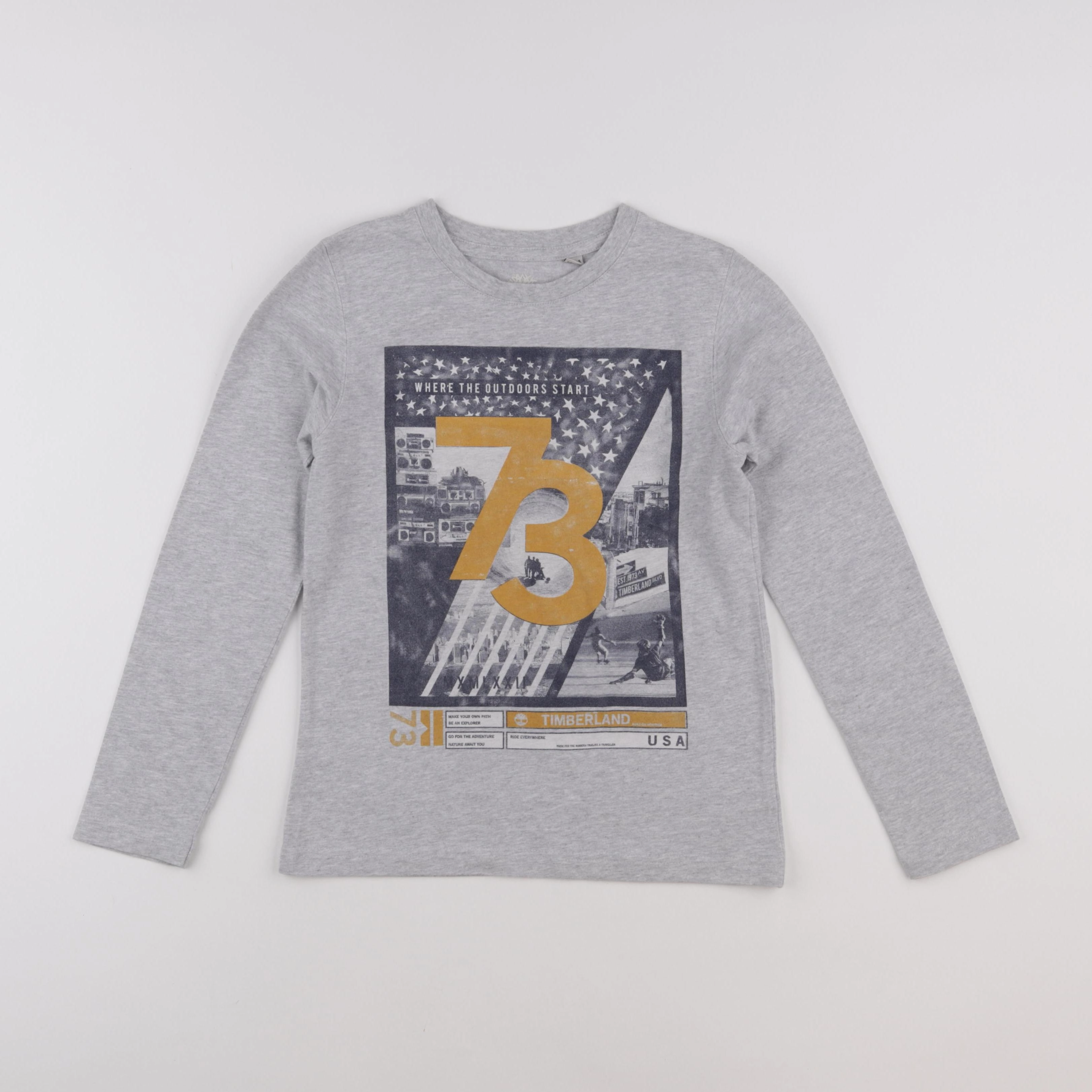 Timberland - tee-shirt gris - 10 ans