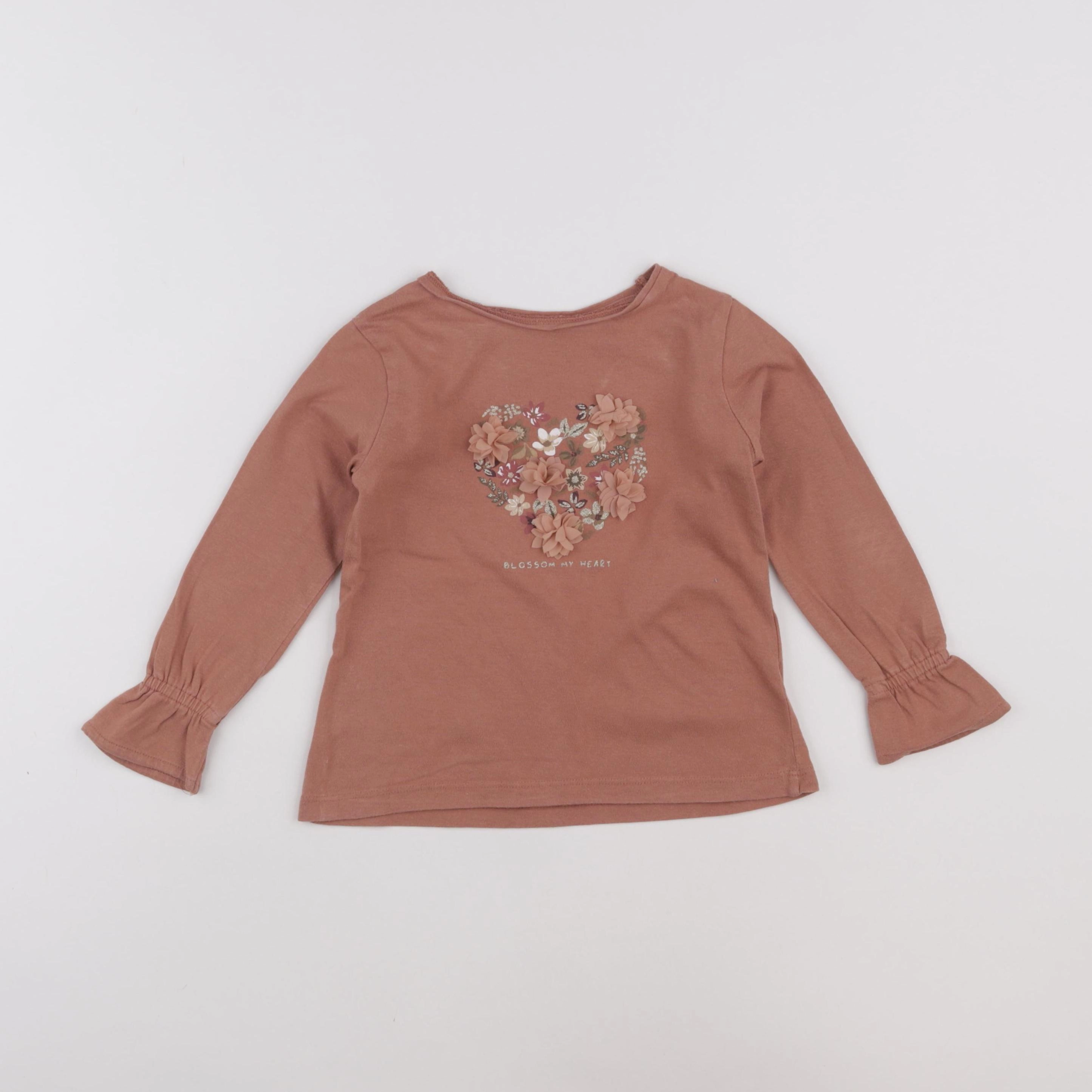 Vertbaudet - tee-shirt rose - 4 ans