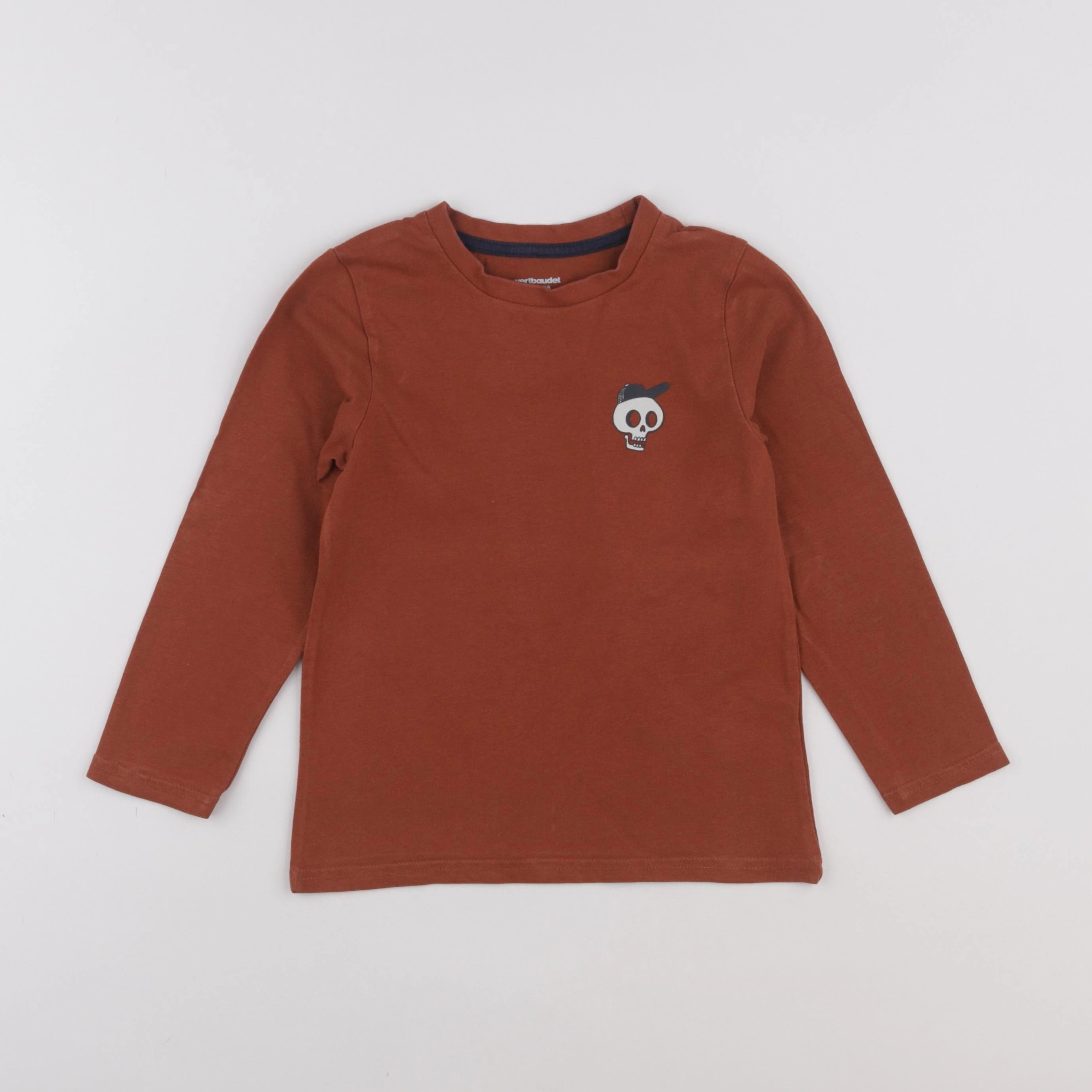 Vertbaudet - tee-shirt marron - 6 ans
