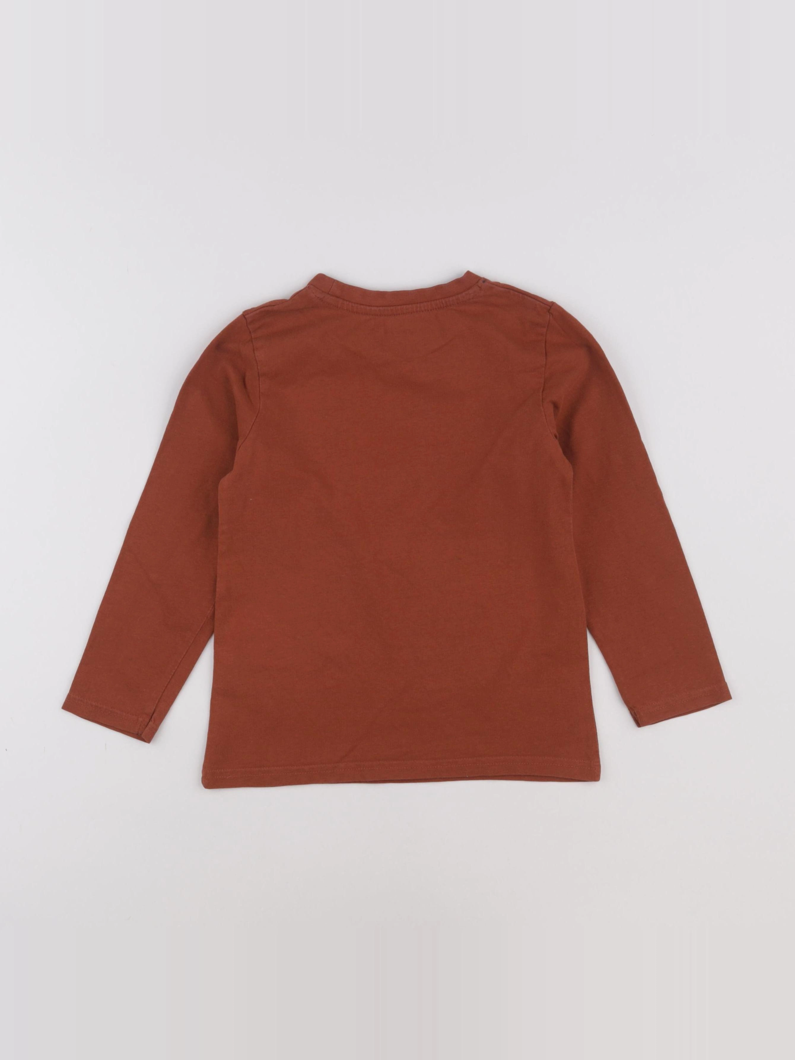 Vertbaudet - tee-shirt marron - 6 ans