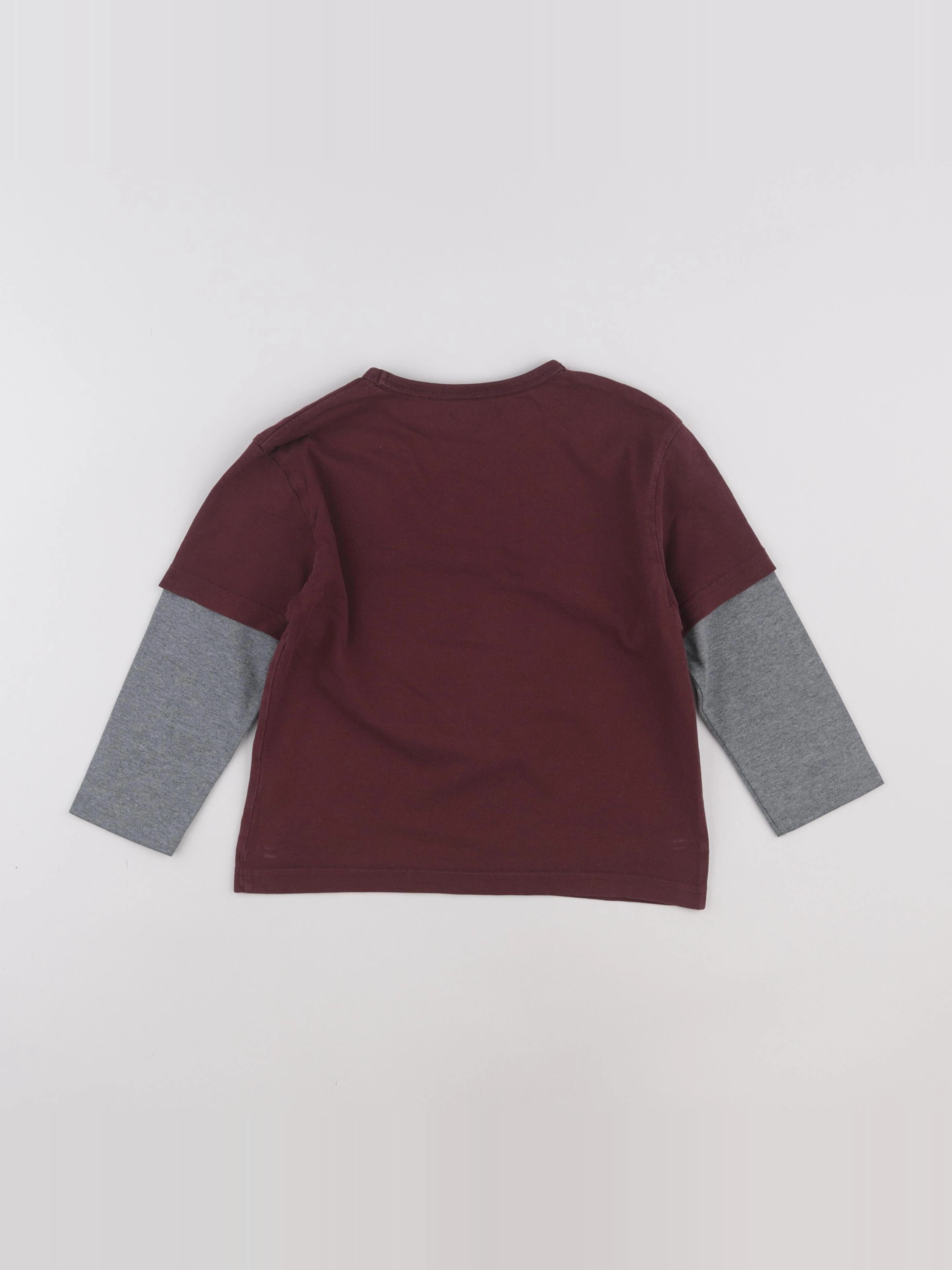 Vertbaudet - tee-shirt gris, rouge - 6 ans