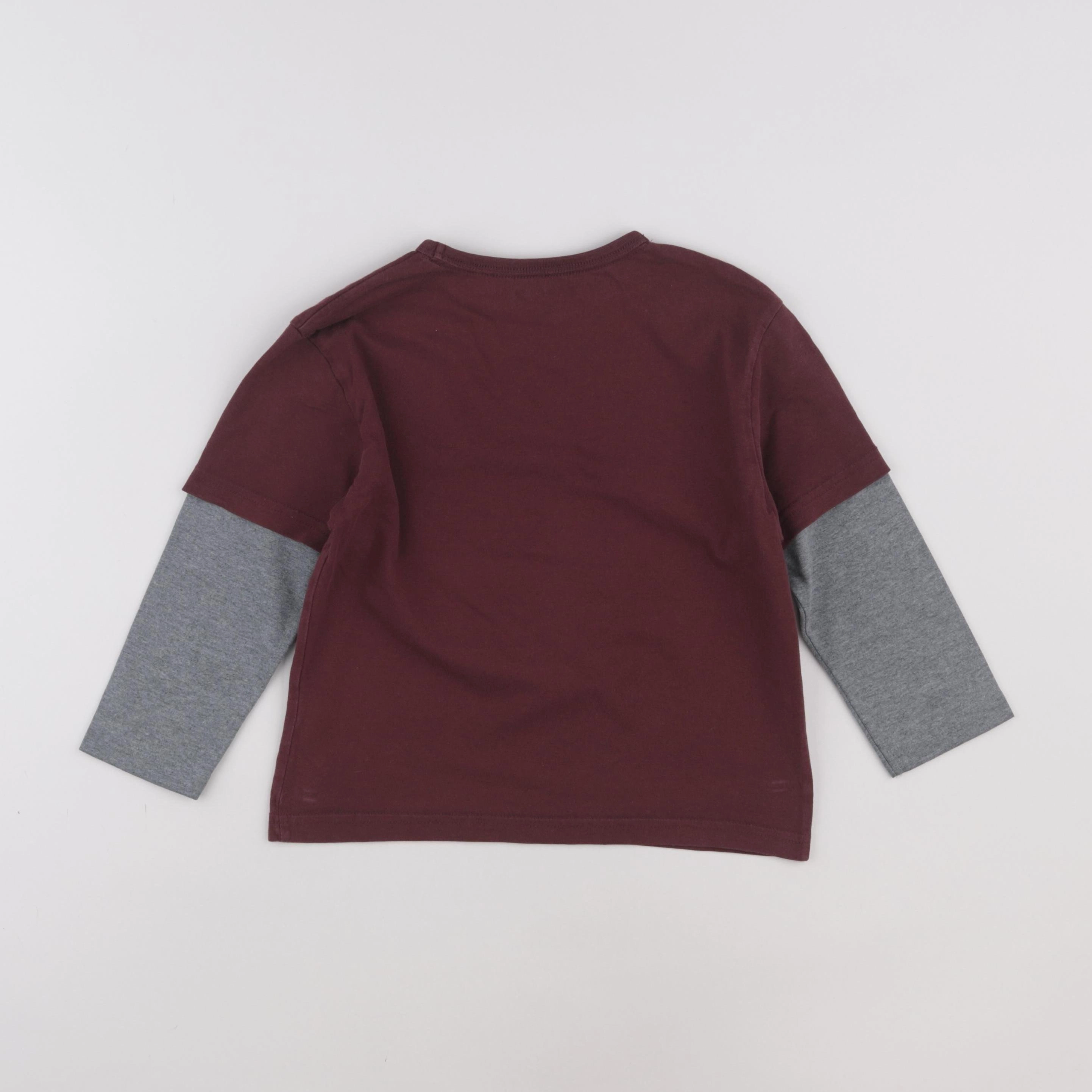 Vertbaudet - tee-shirt gris, rouge - 6 ans