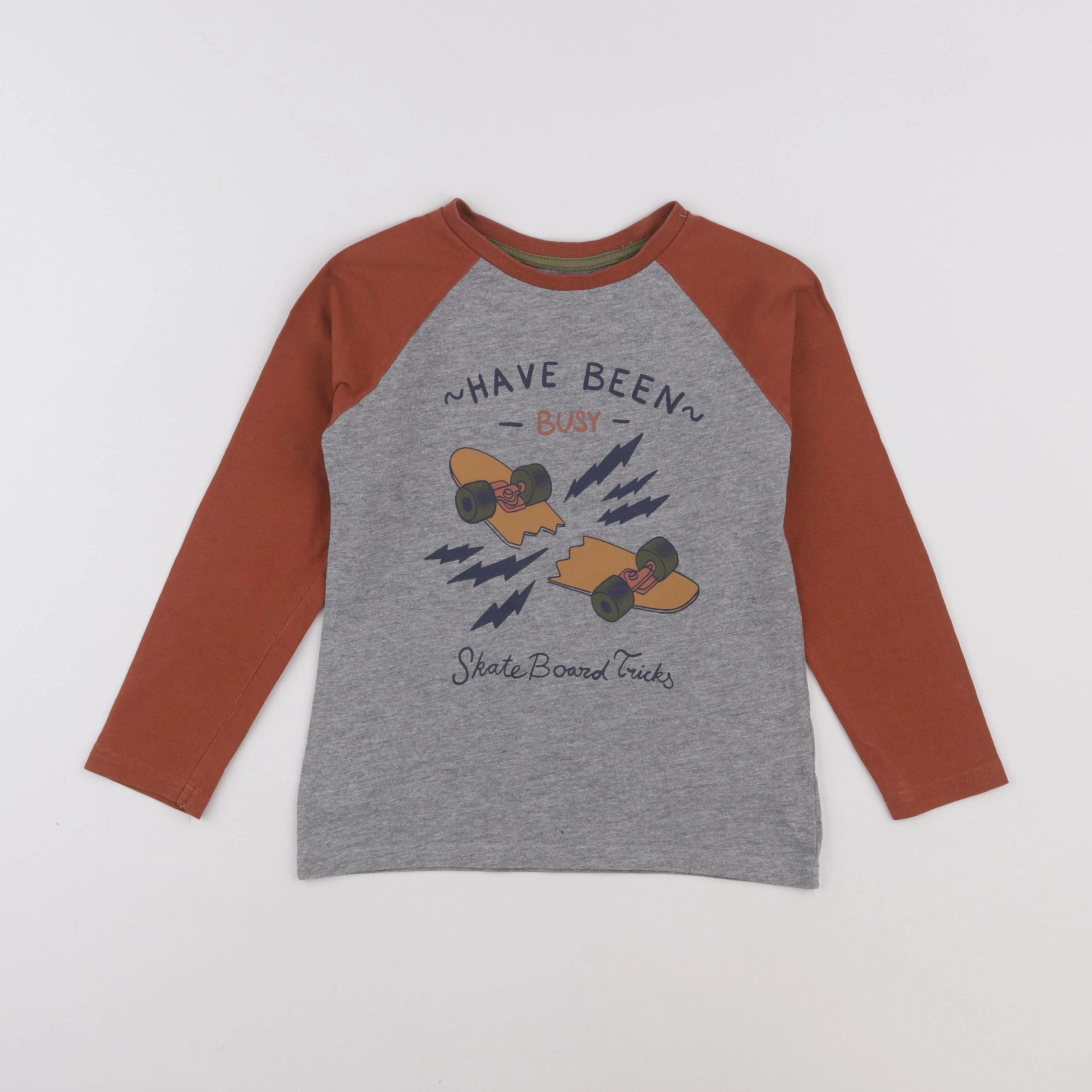 Vertbaudet - tee-shirt gris - 6 ans