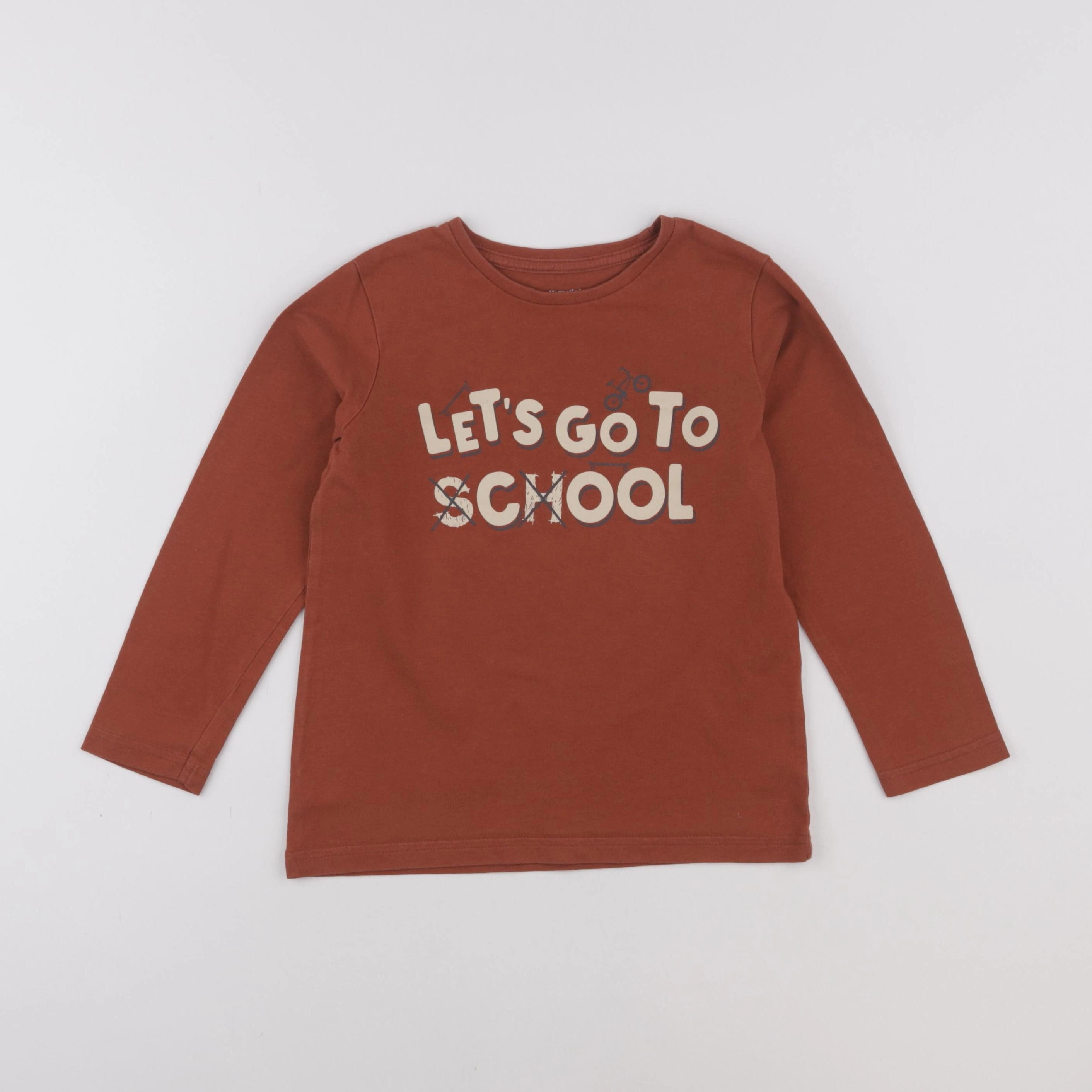 Vertbaudet - tee-shirt marron - 6 ans