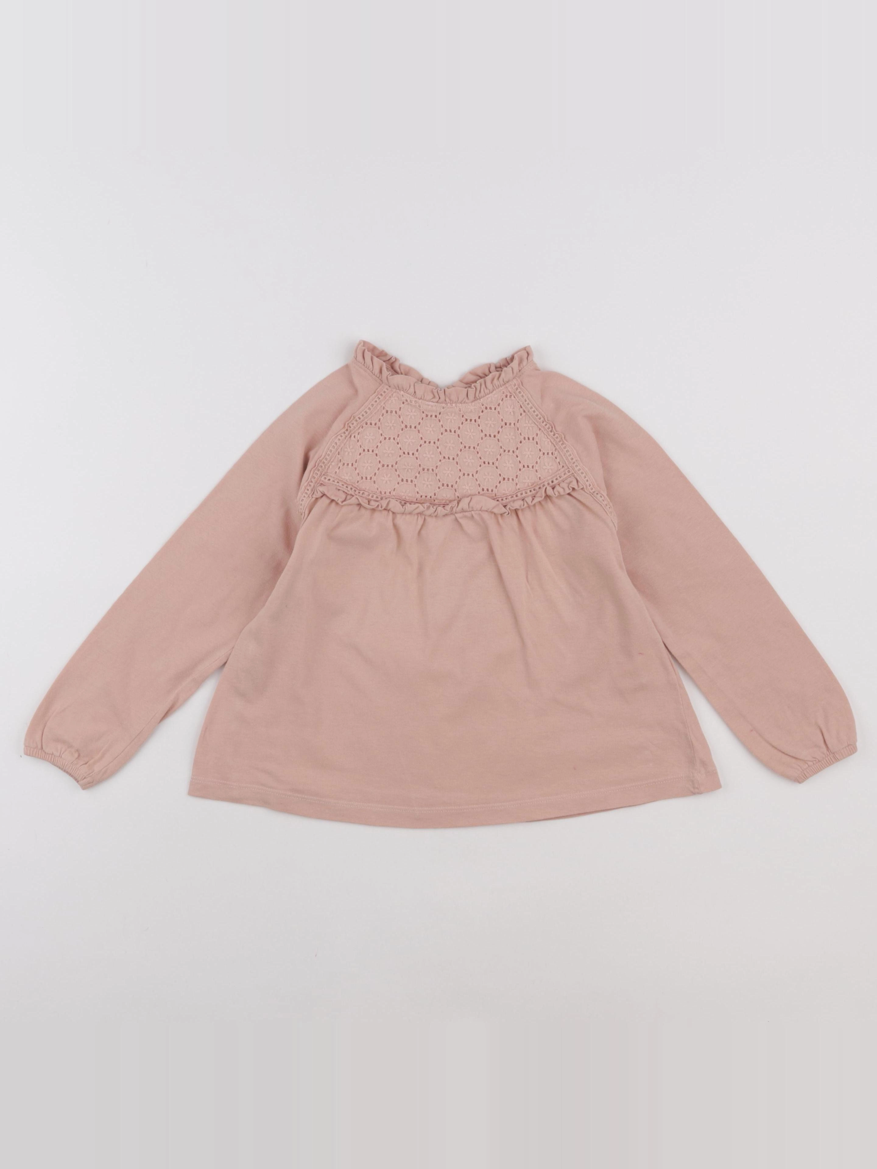 Vertbaudet - tee-shirt rose - 5 ans