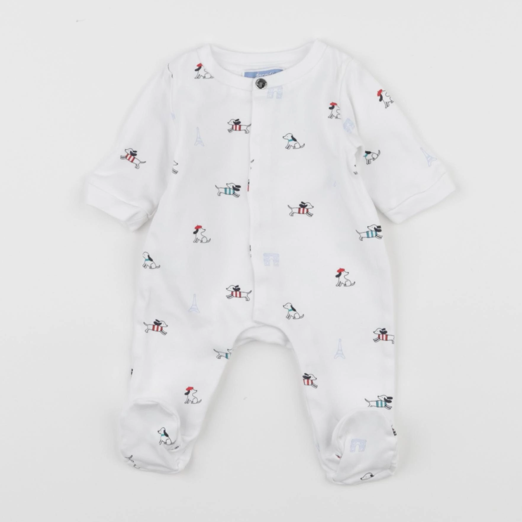 Jacadi - pyjama coton blanc - 0 mois