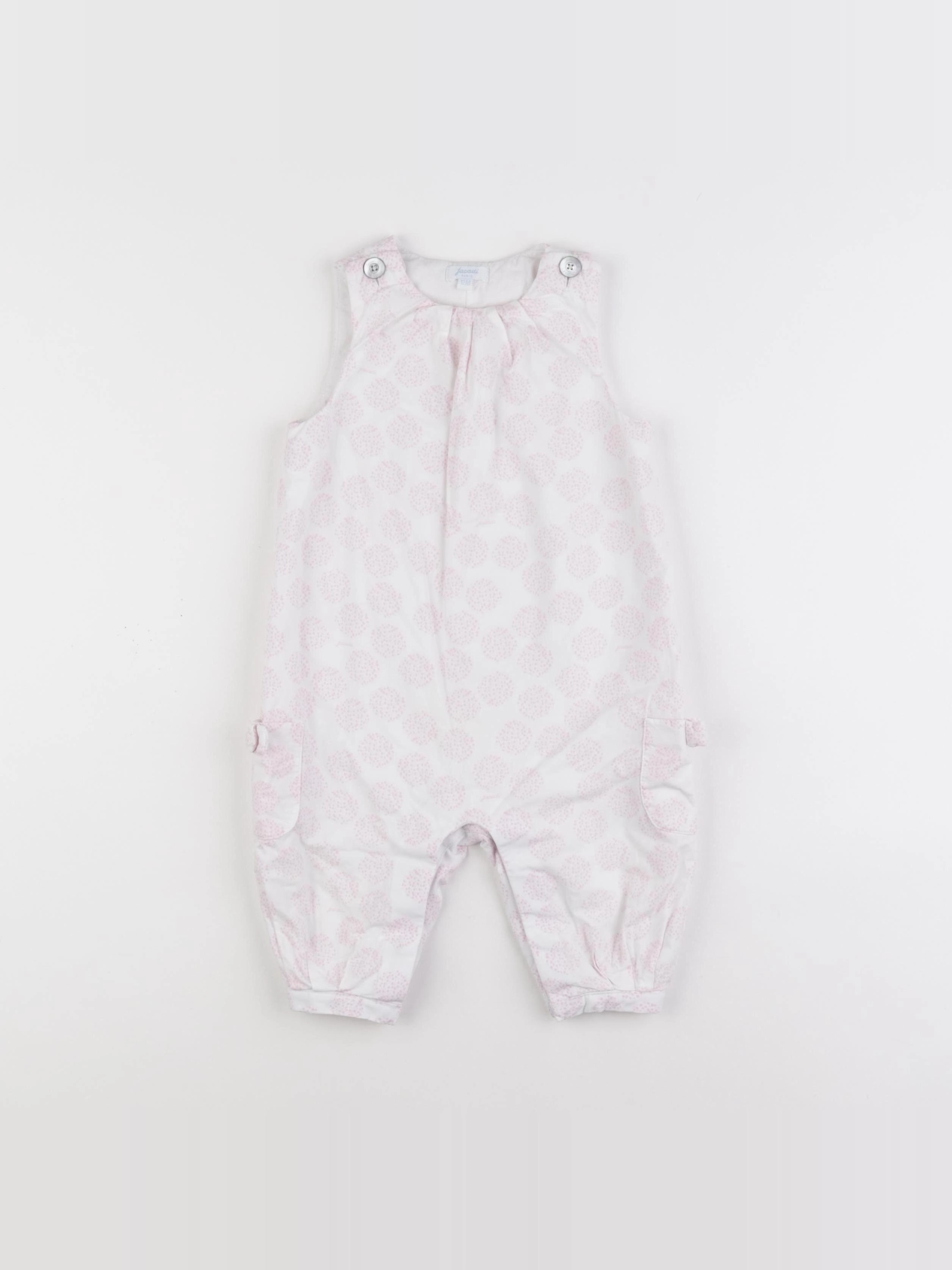 Jacadi - combinaison doublé rose - 12 mois