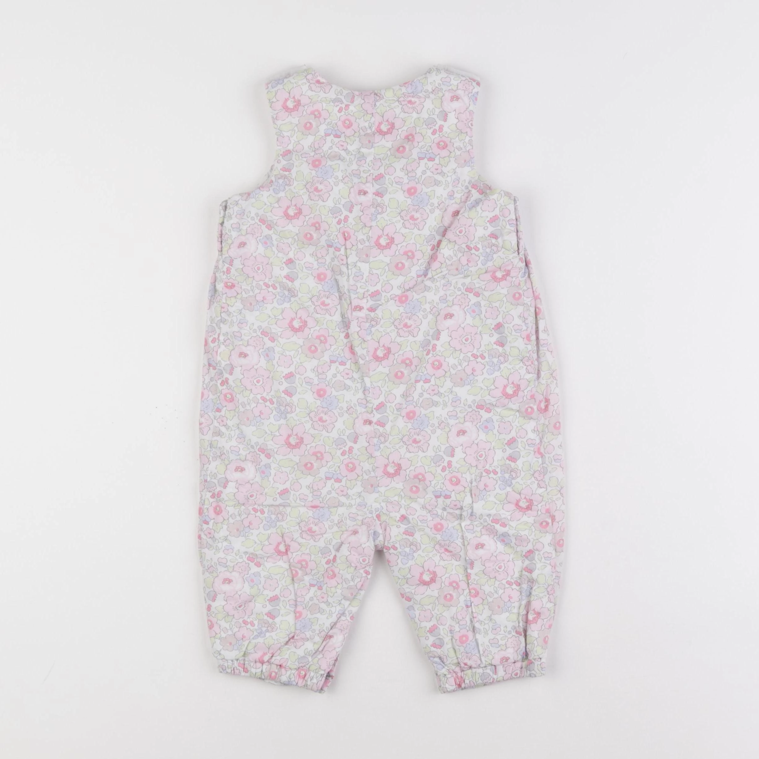 Jacadi - combinaison doublé, liberty rose - 12 mois