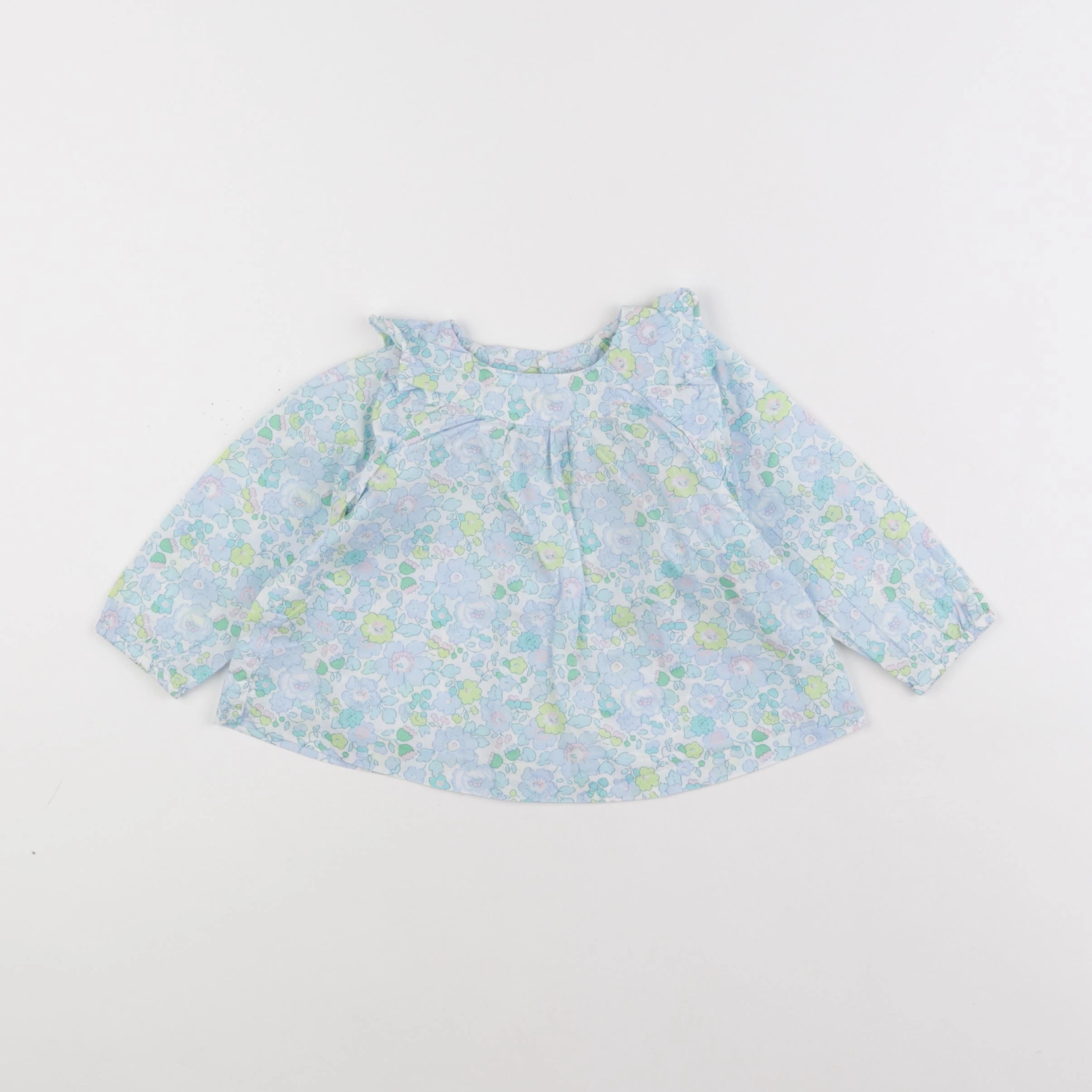 Jacadi - blouse liberty bleu - 12 mois