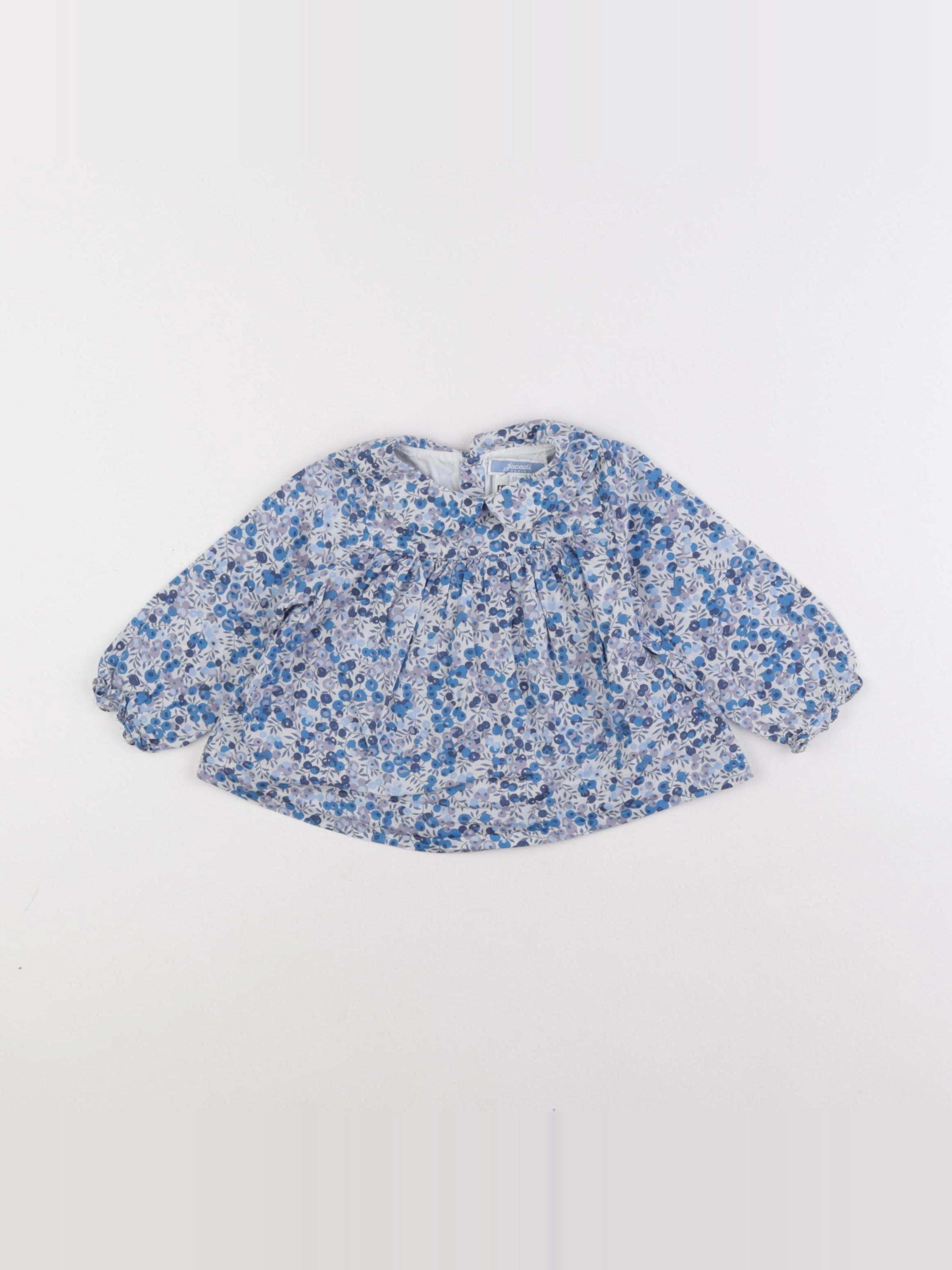 Jacadi - blouse liberty bleu - 12 mois