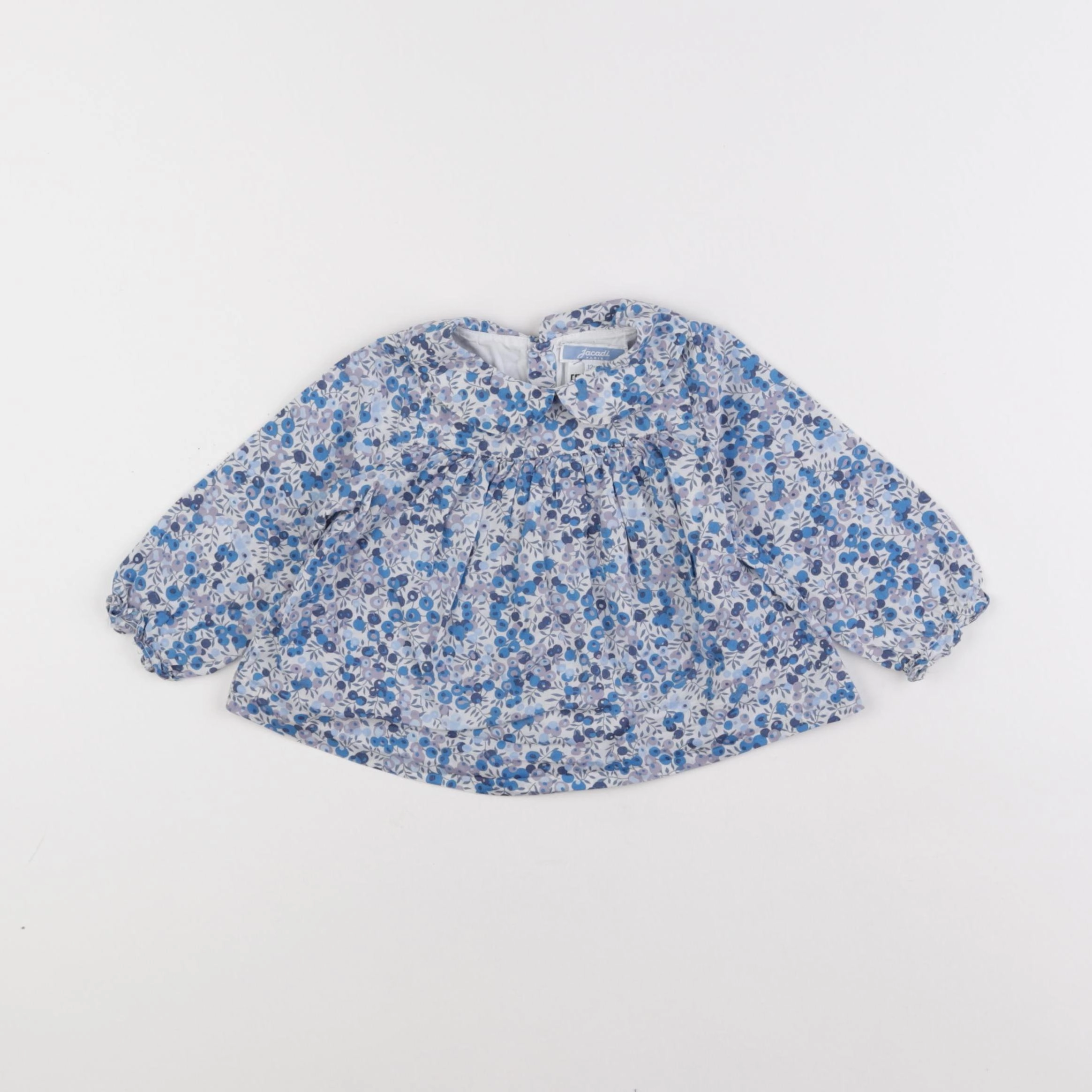 Jacadi - blouse liberty bleu - 12 mois