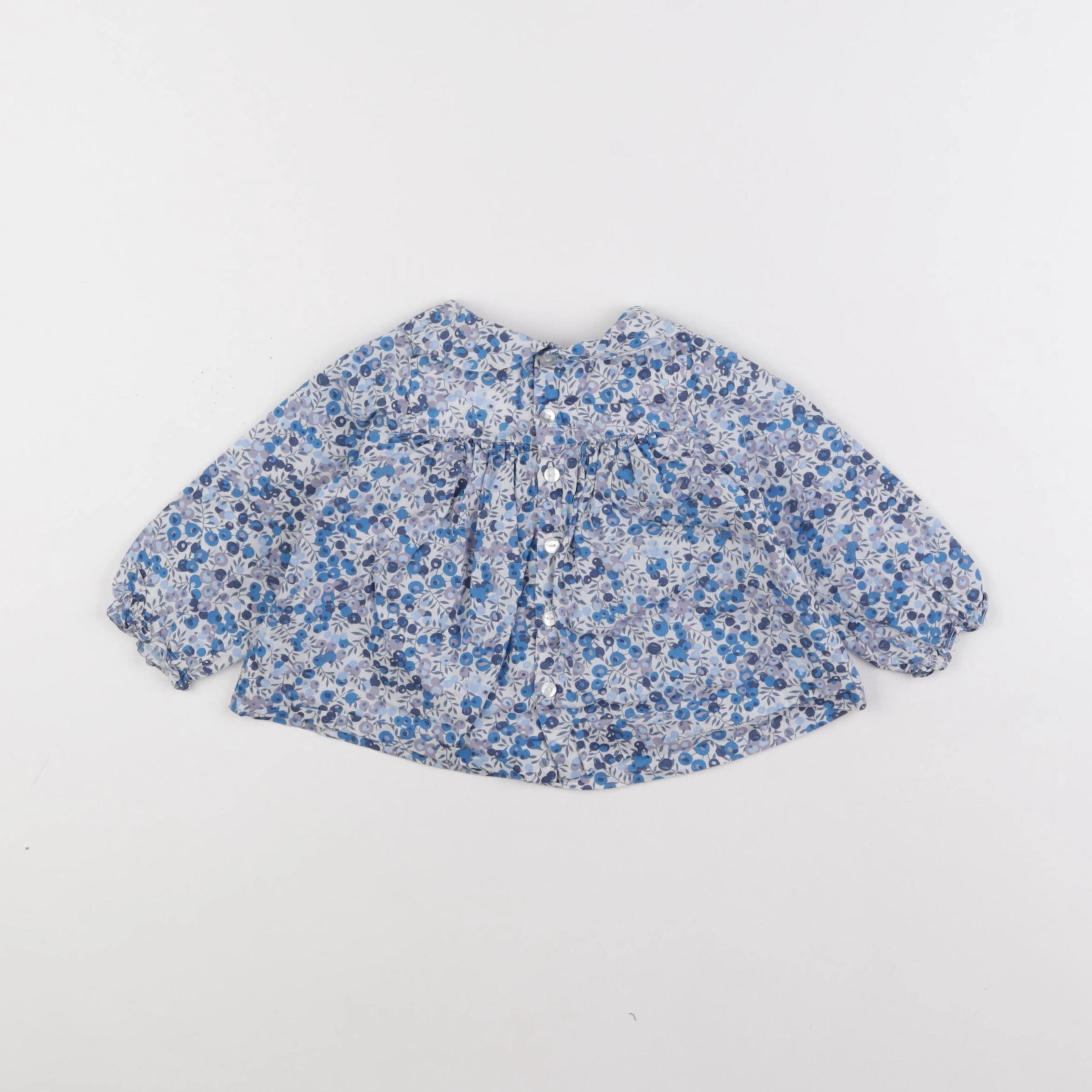 Jacadi - blouse liberty bleu - 12 mois