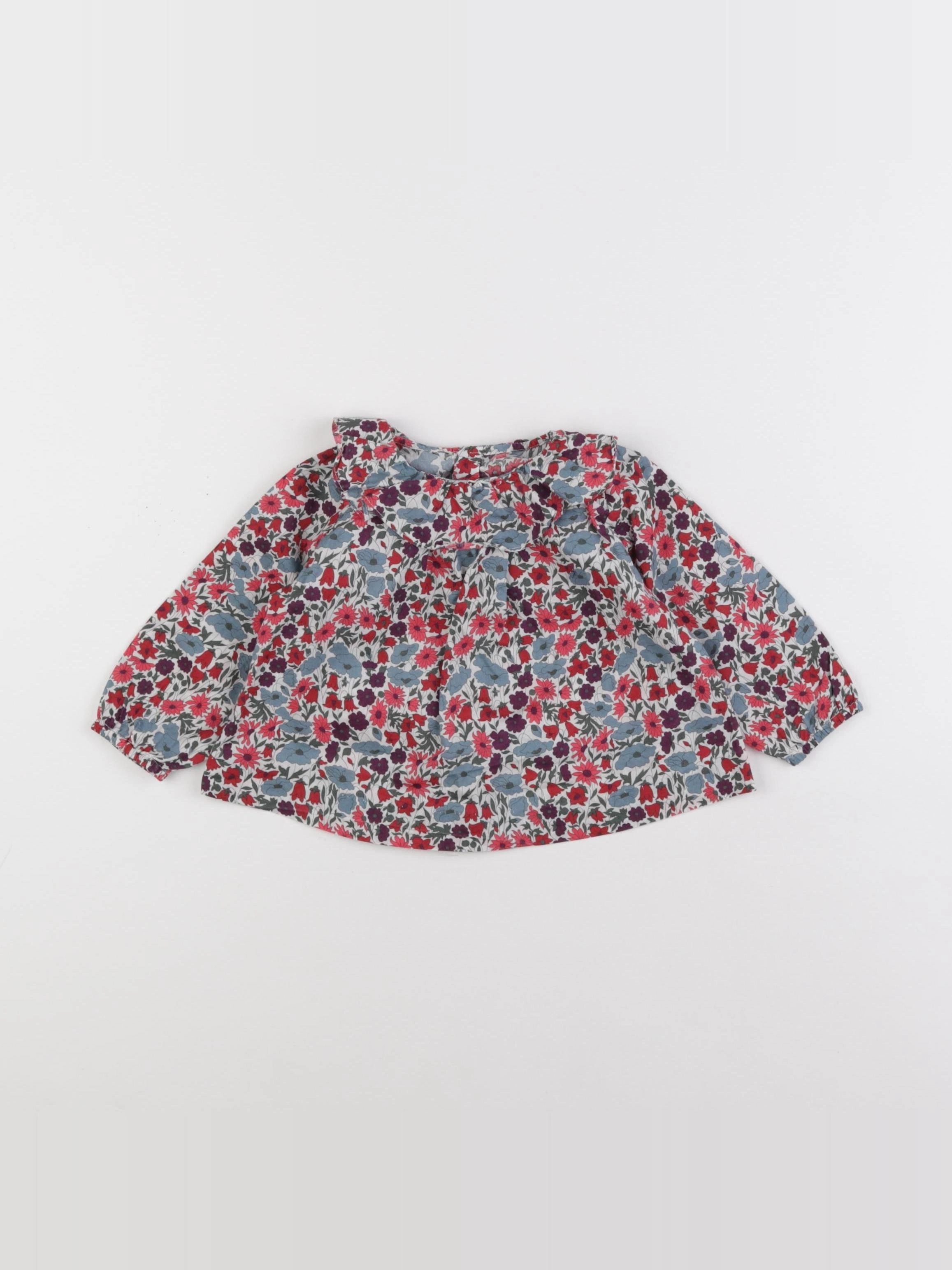 Jacadi - blouse liberty multicolore - 12 mois