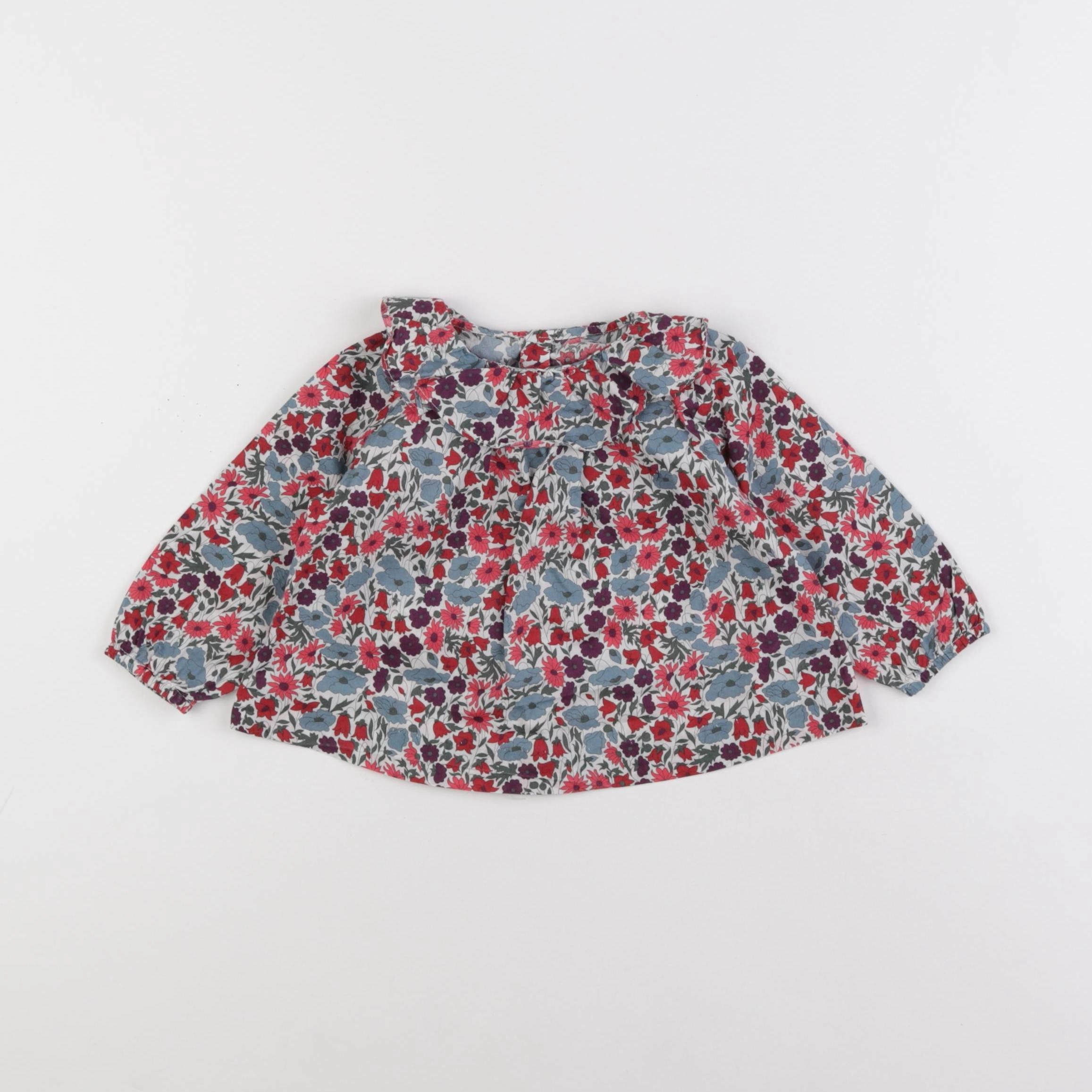 Jacadi - blouse liberty multicolore - 12 mois