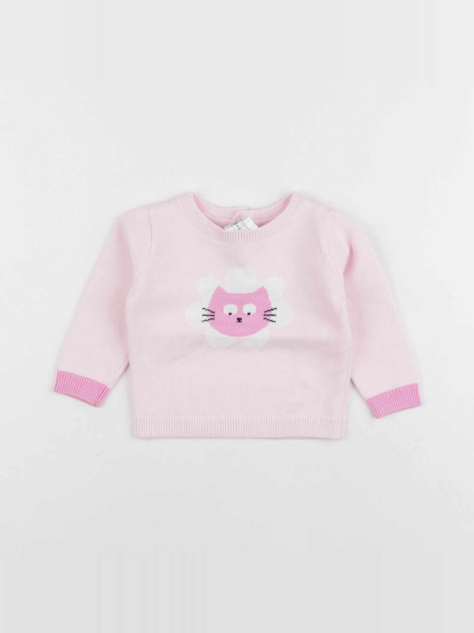 Jacadi - pull rose - 6 mois