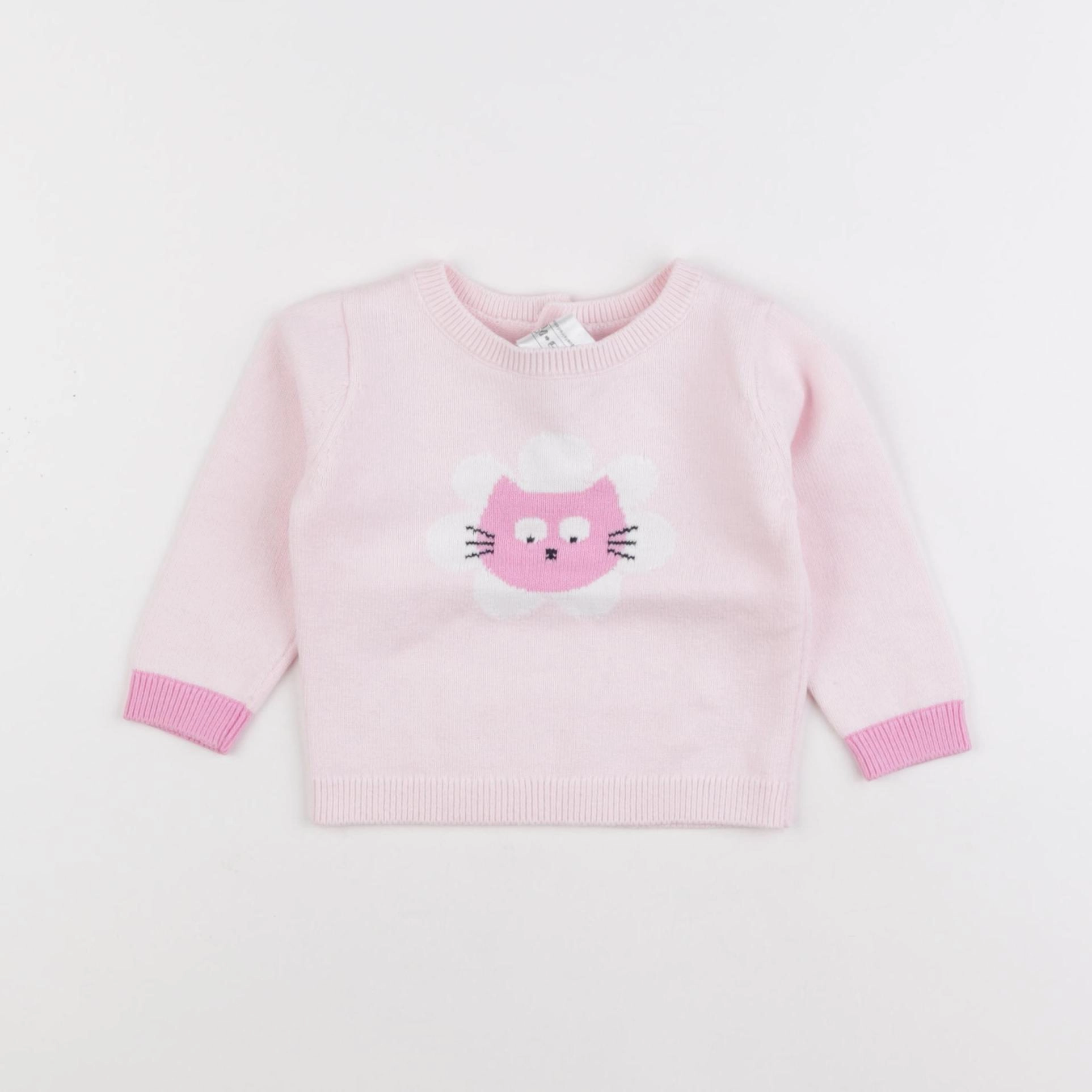 Jacadi - pull rose - 6 mois