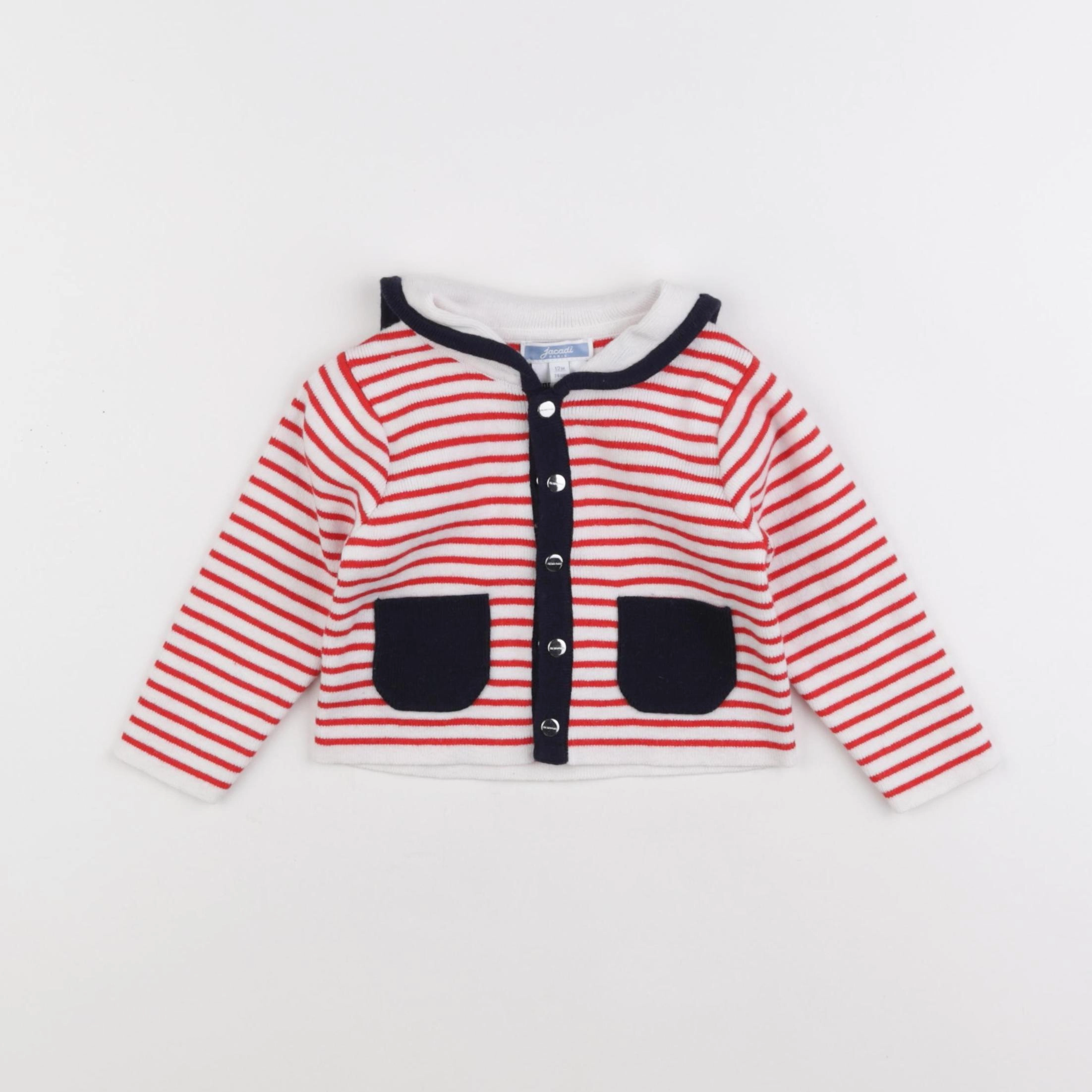 Jacadi - gilet rouge - 12 mois