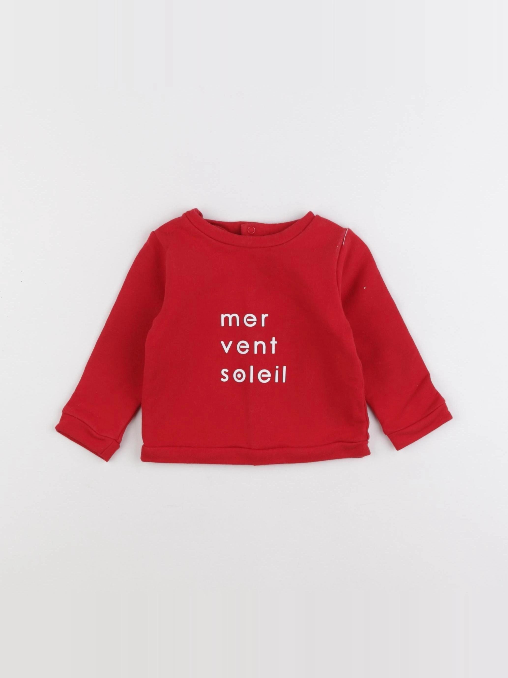Jacadi - sweat rouge - 12 mois