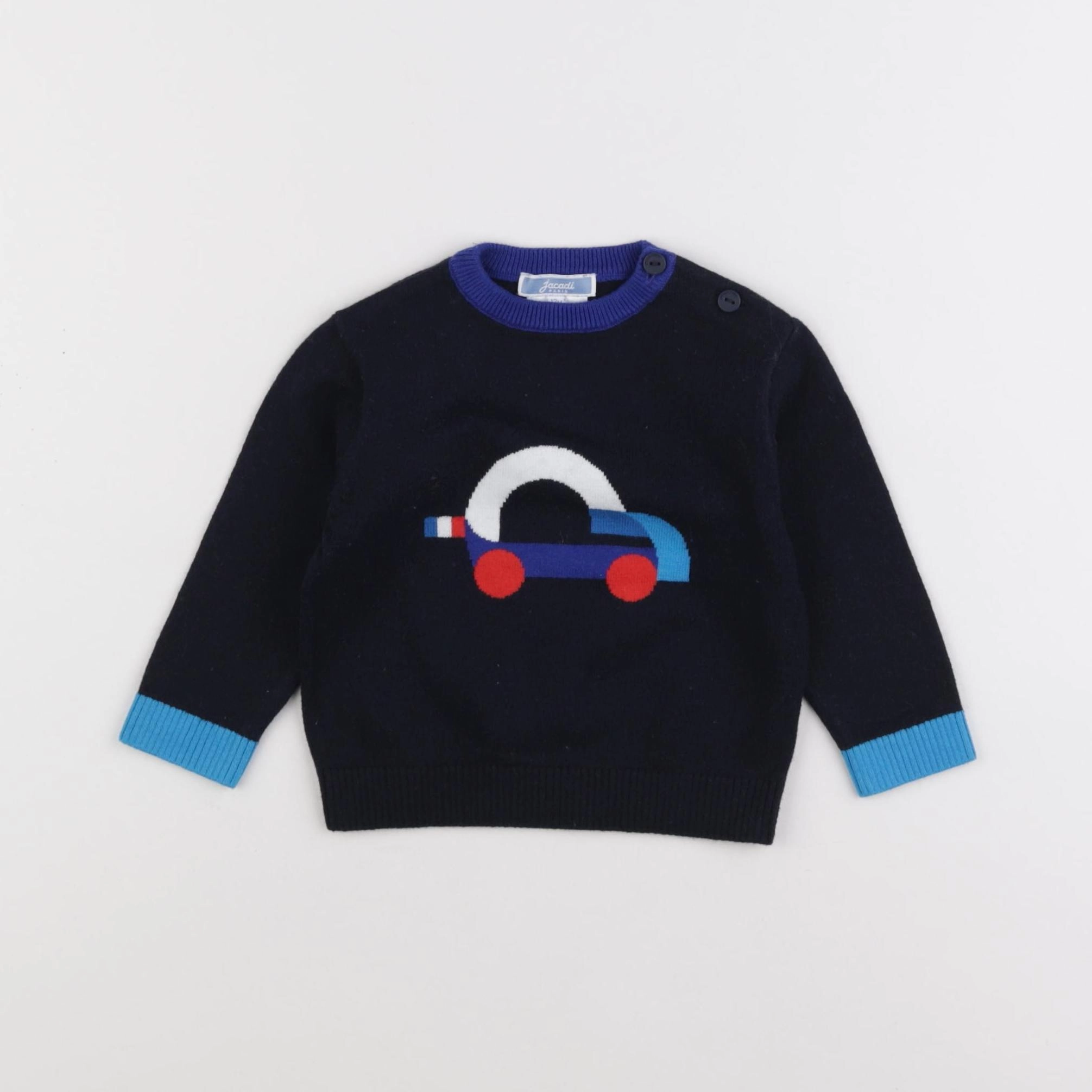 Jacadi - pull bleu - 12 mois