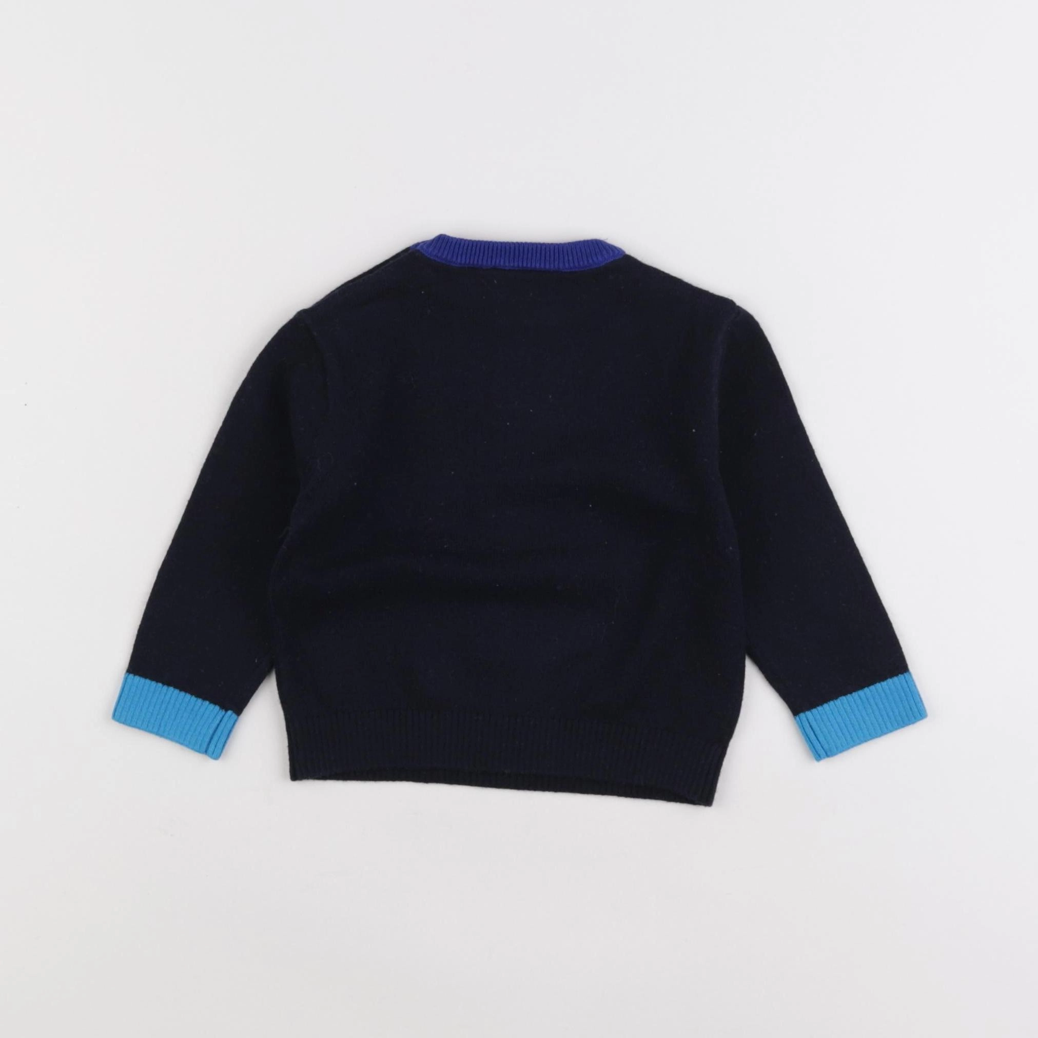 Jacadi - pull bleu - 12 mois