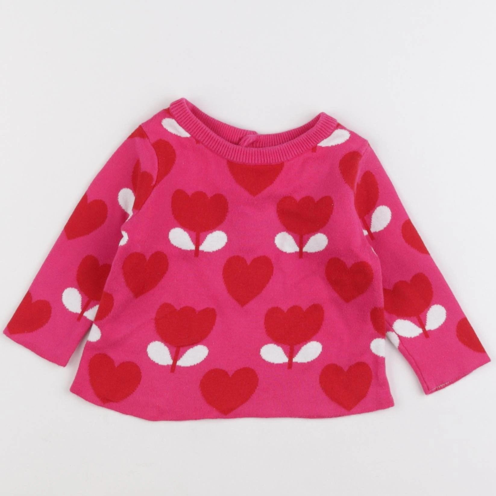 Jacadi - pull rose - 6 mois
