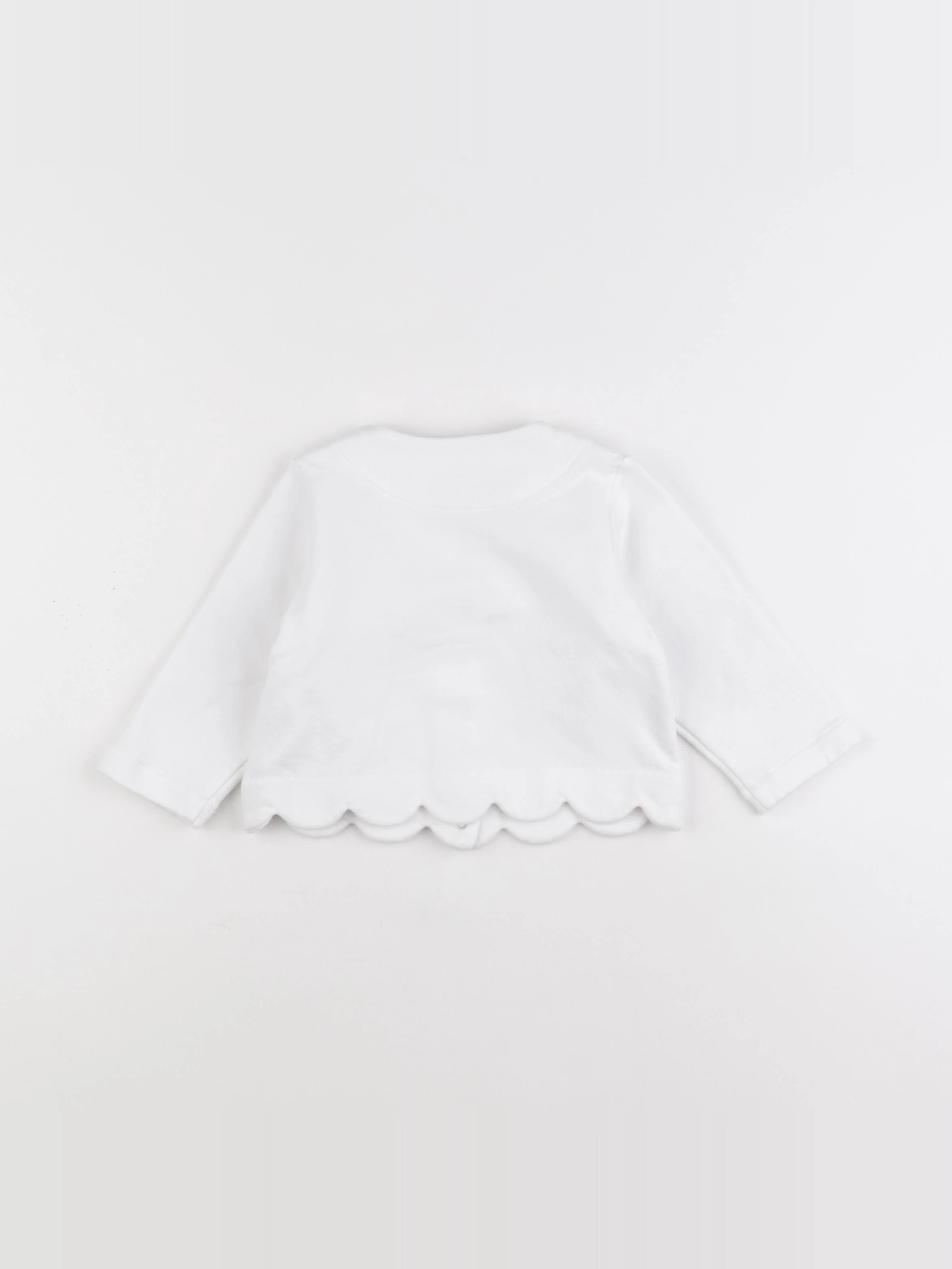 Jacadi - sweat blanc - 12 mois