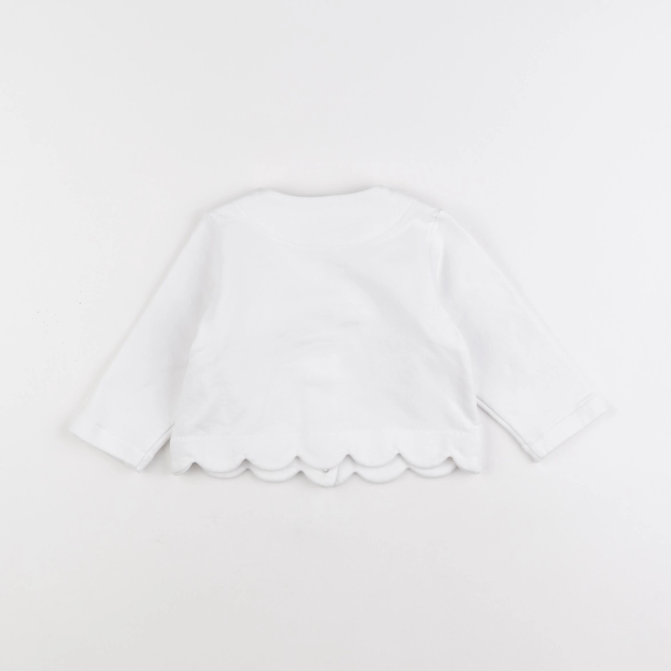 Jacadi - sweat blanc - 12 mois