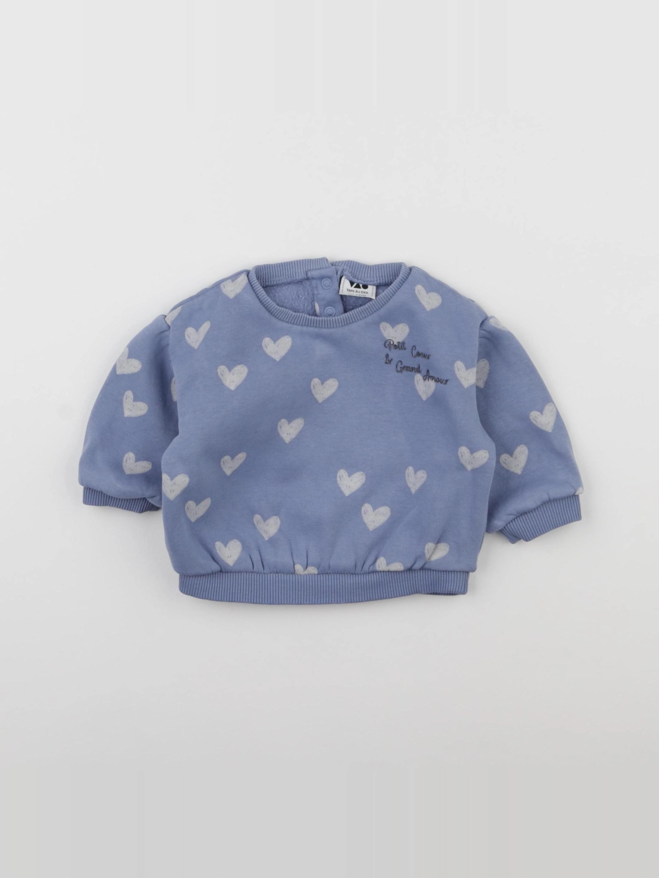 Tape à l'oeil - sweat bleu - 6 mois